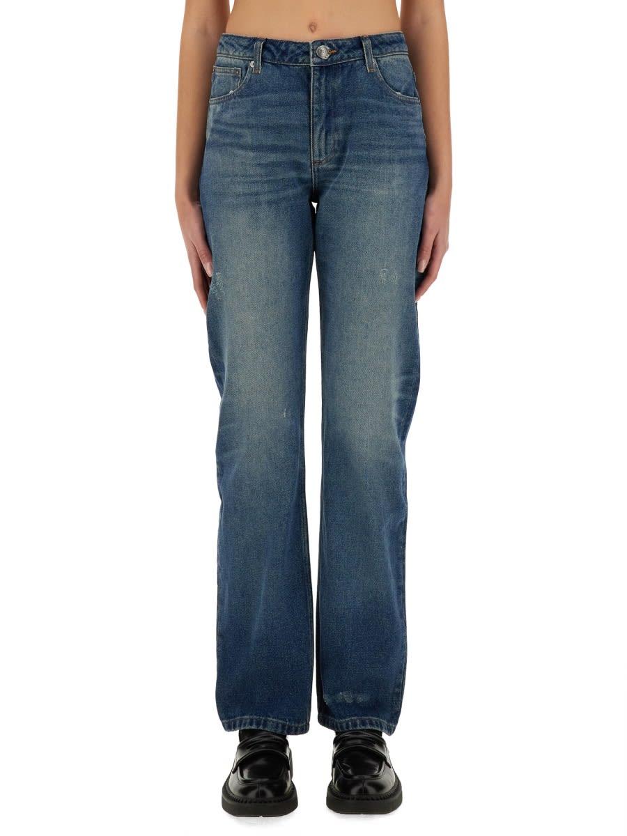 Apc A.p.c. Washed-effect Denim Jeans In Denim