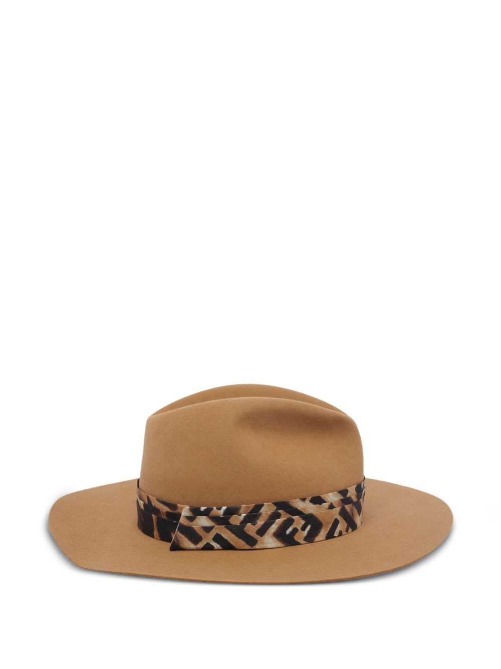 Fendi Wool Hat In Brown