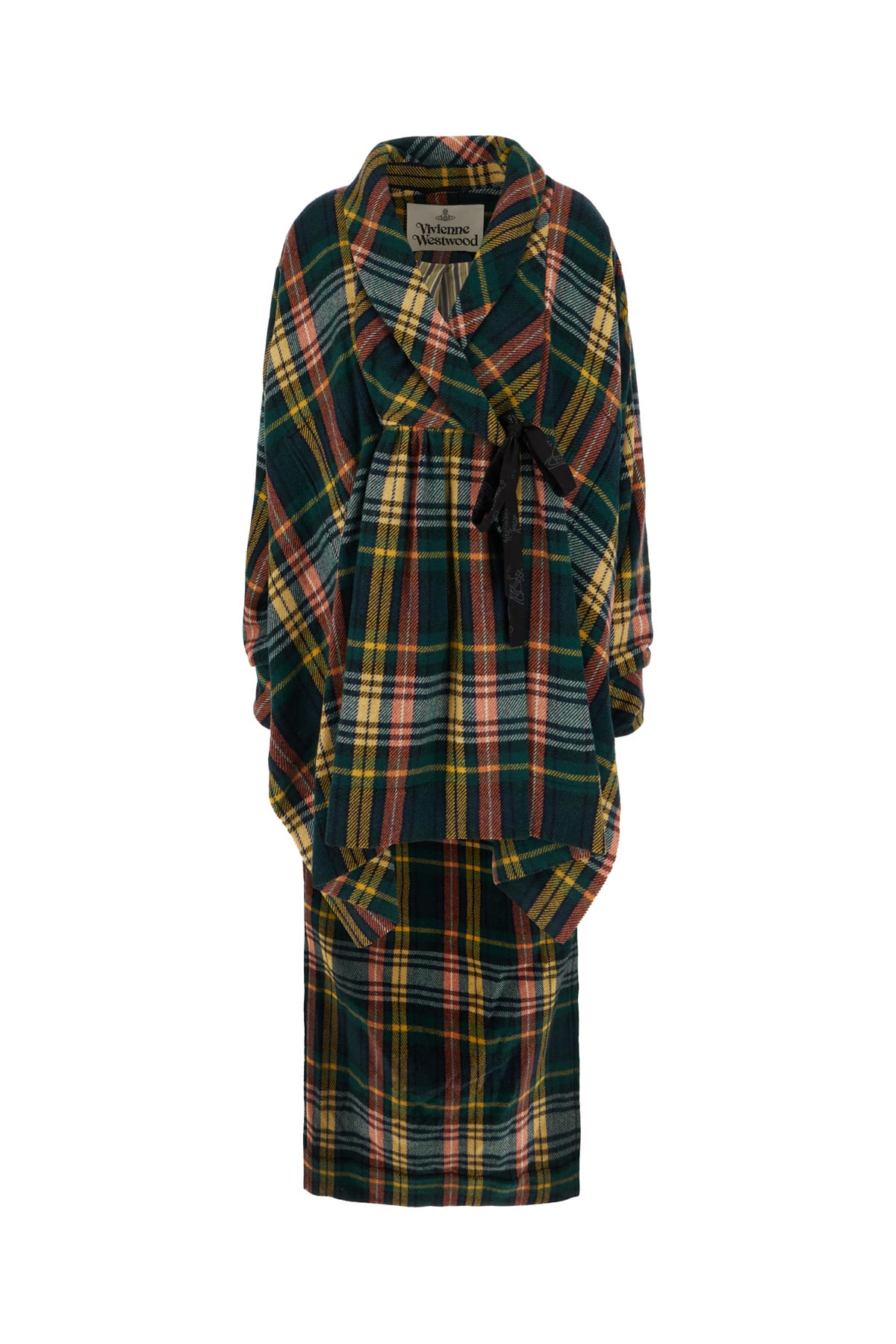 Vivienne Westwood Embroidered Wool Blend Coat In Multi