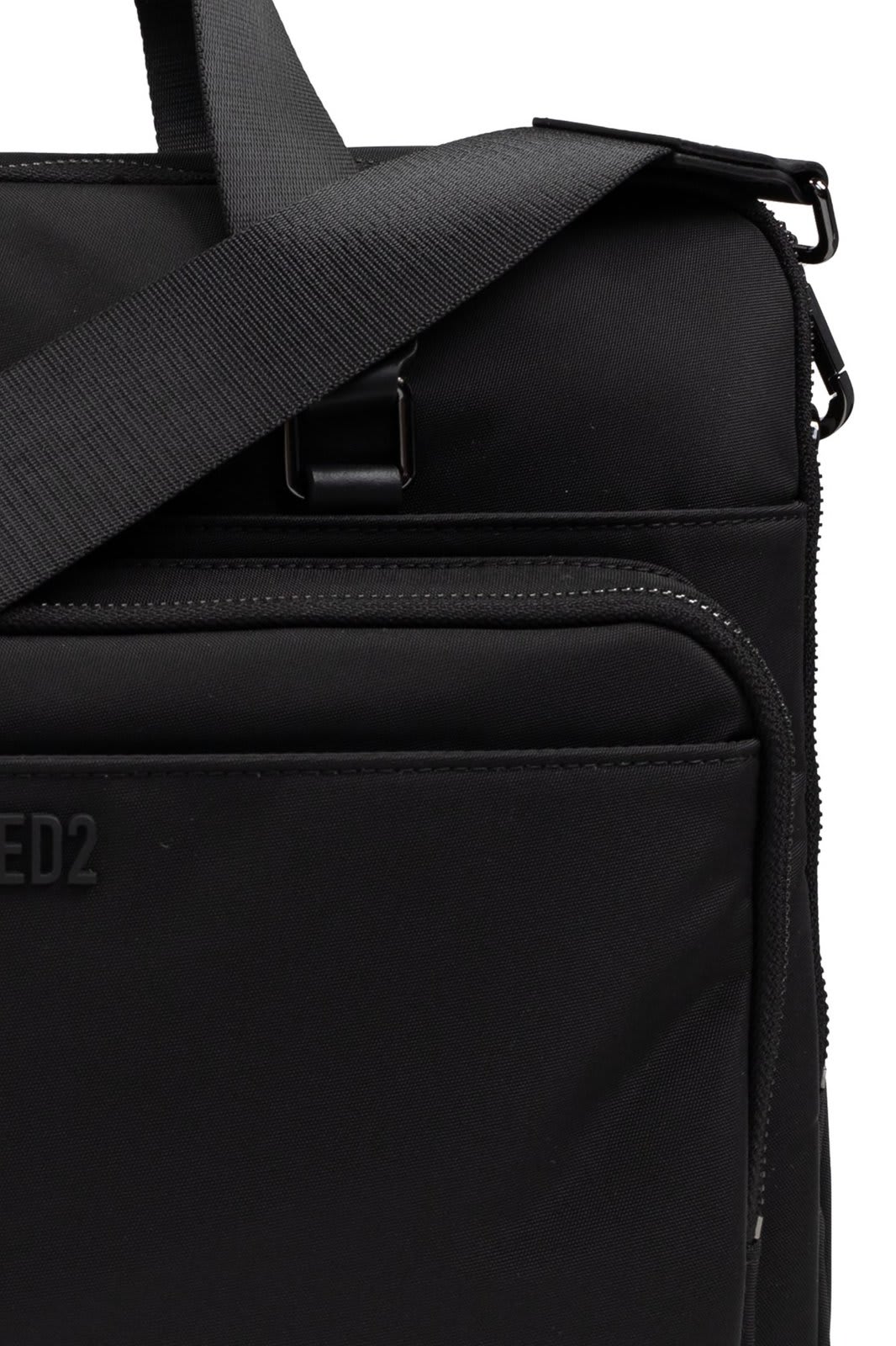 Shop Dsquared2 Logo Detailed Briefcase In Black