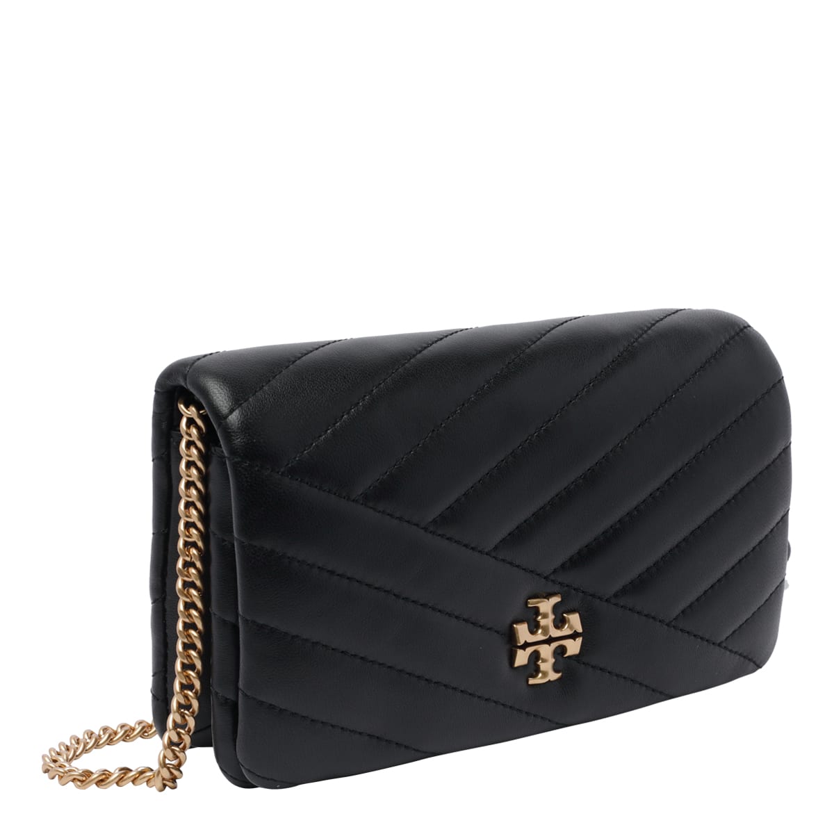 Shop Tory Burch Kira Chain Wallet In Black