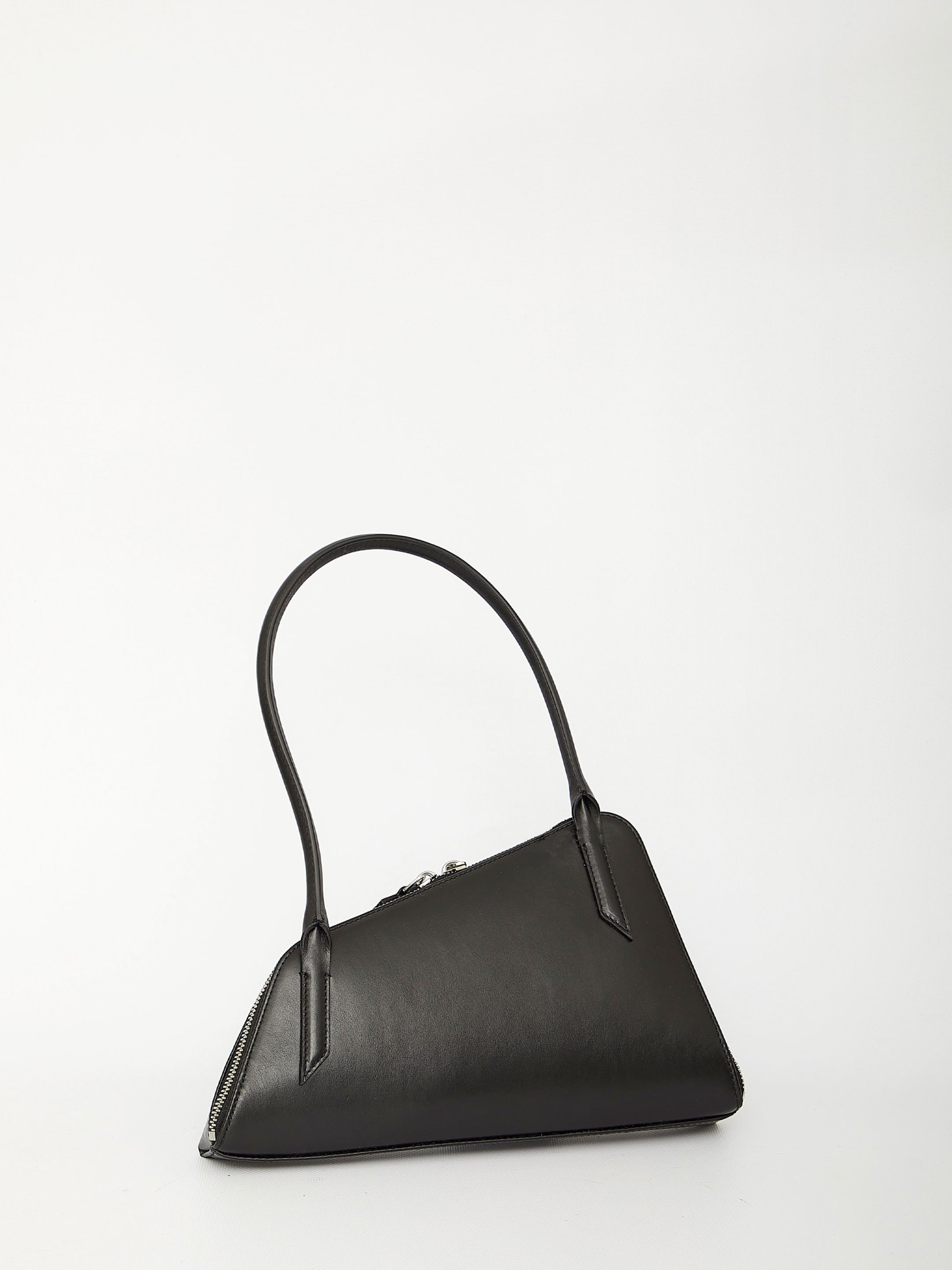 Shop Attico Sunrise Shoulder Bag In Black