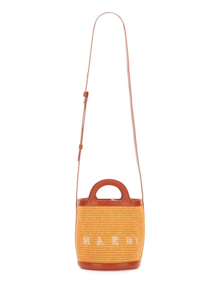 Shop Marni Micro Tropicalia Bag In Orange