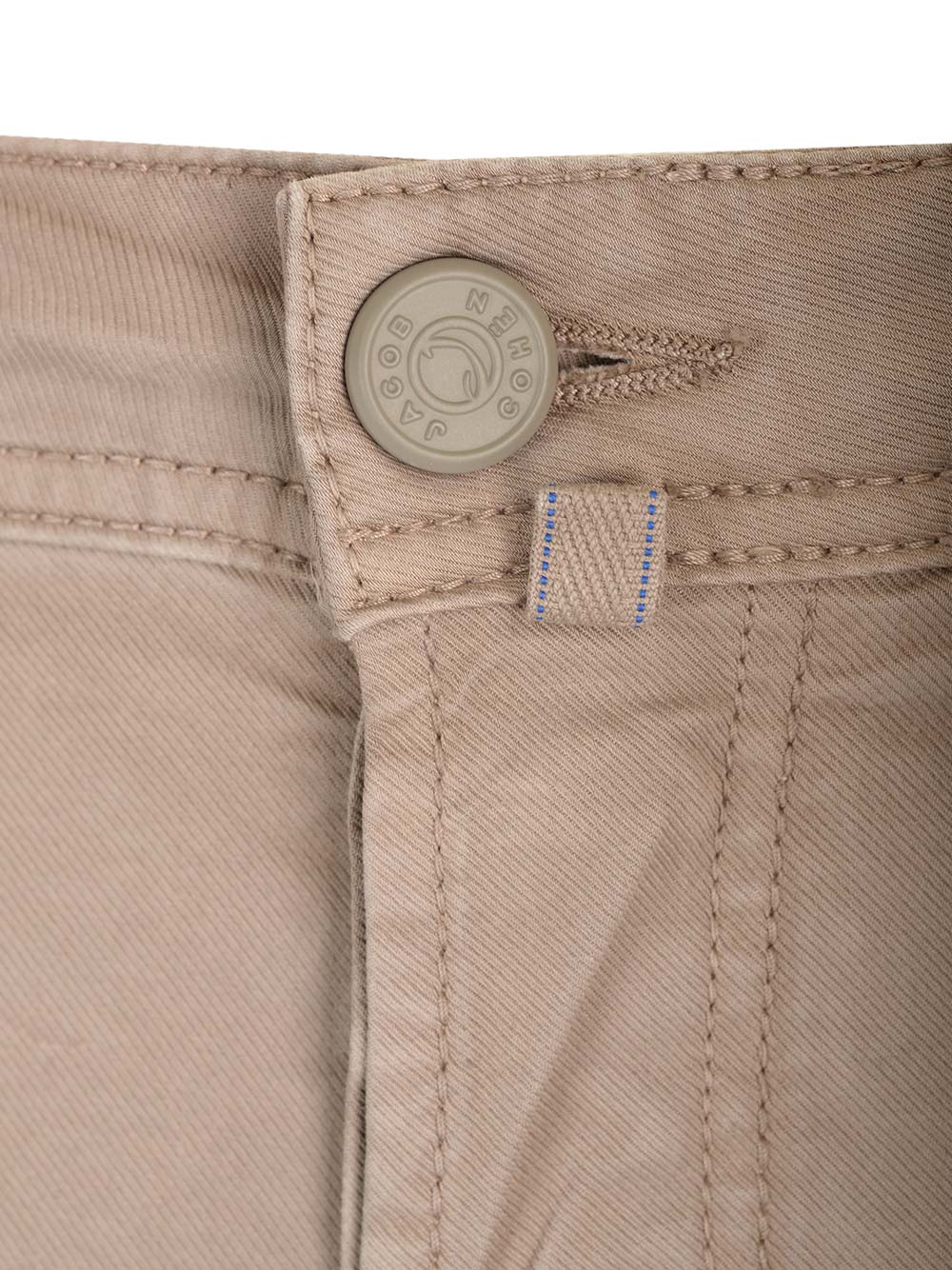 Shop Jacob Cohen Cotton Twill Nick Trousers In Beige