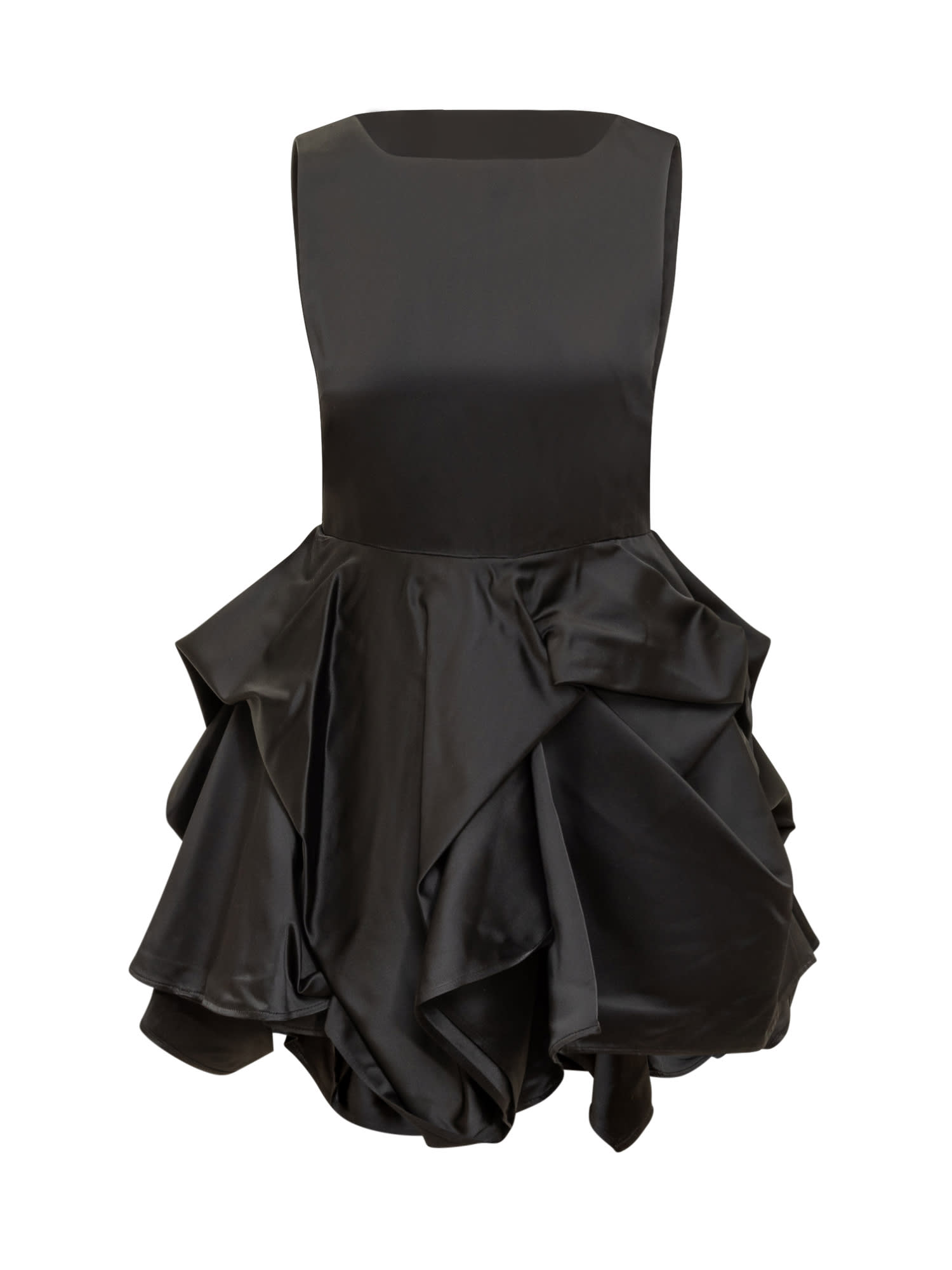 Shop Jw Anderson Peplum Bustier Dress In Black