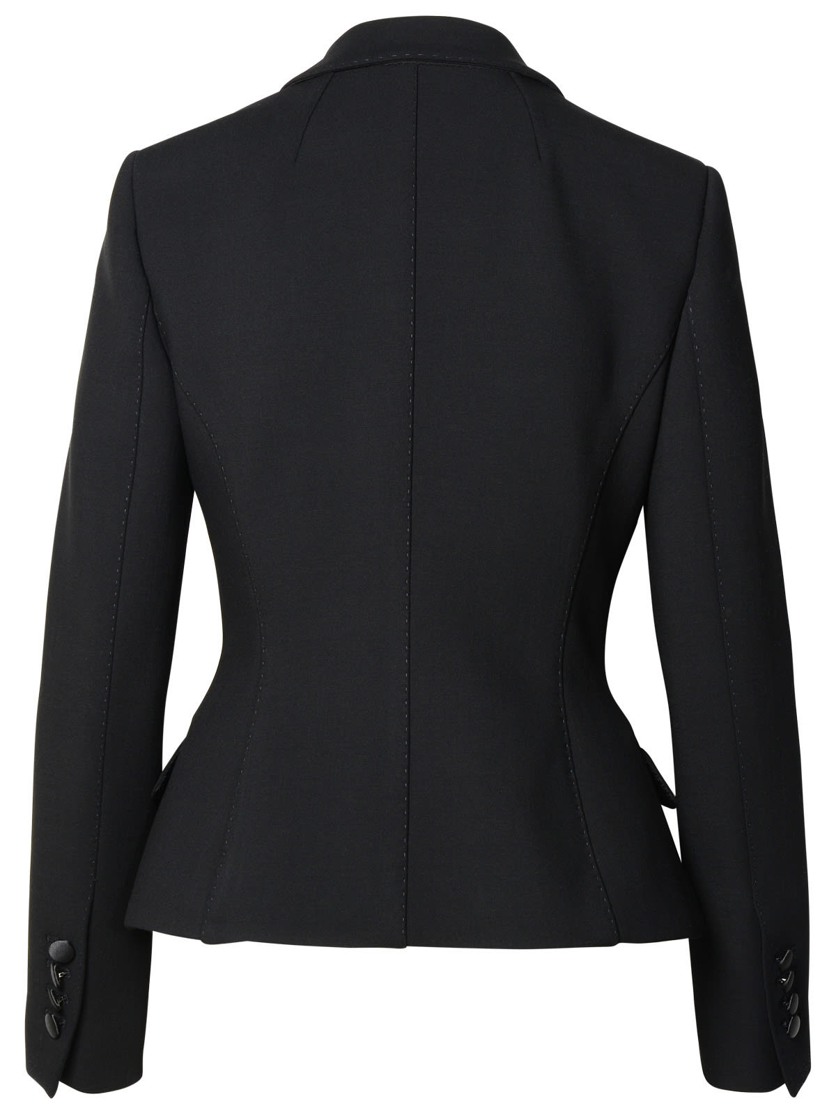 Shop Dolce & Gabbana Black Wool Blend Blazer