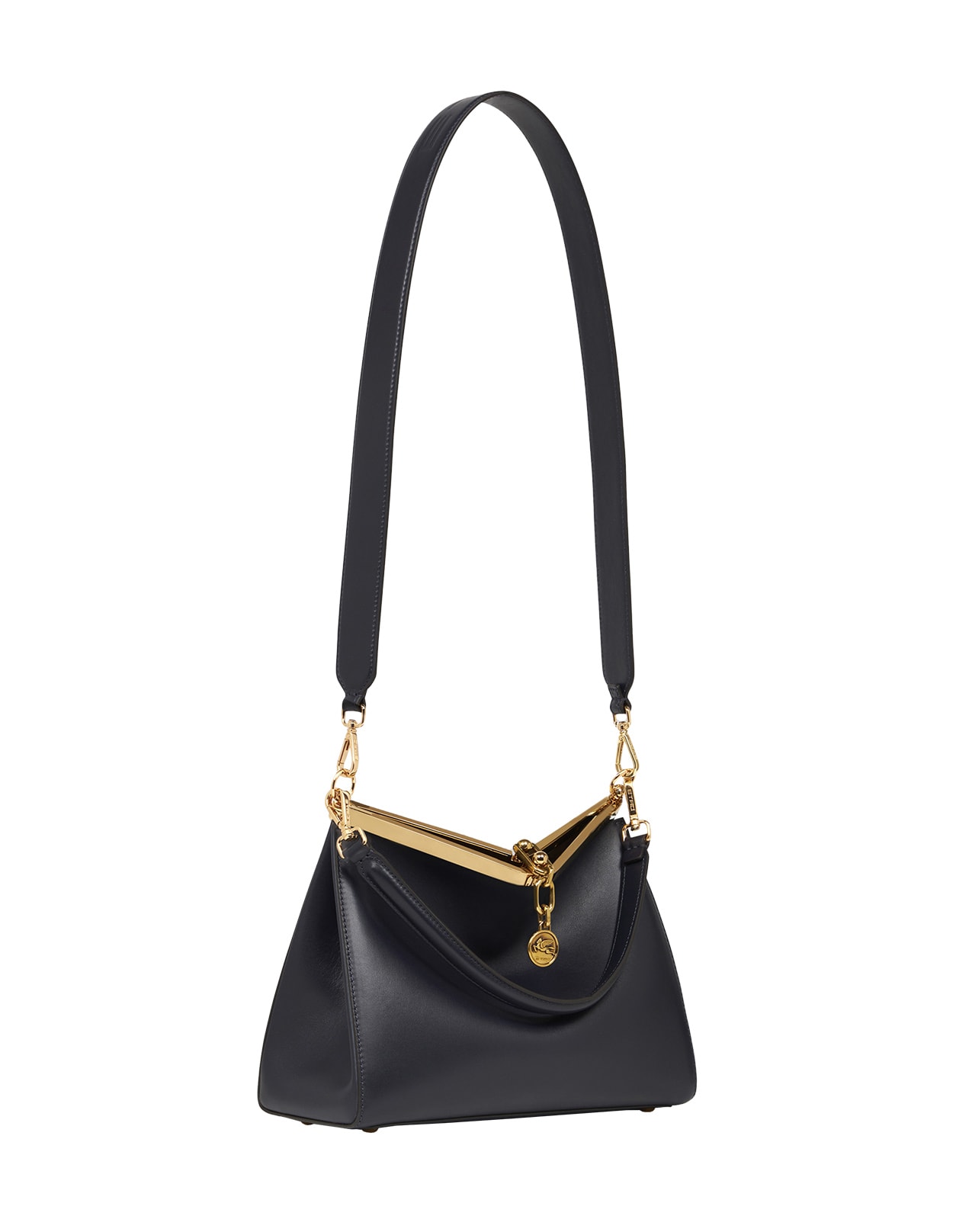 Shop Etro Black Medium Vela Bag