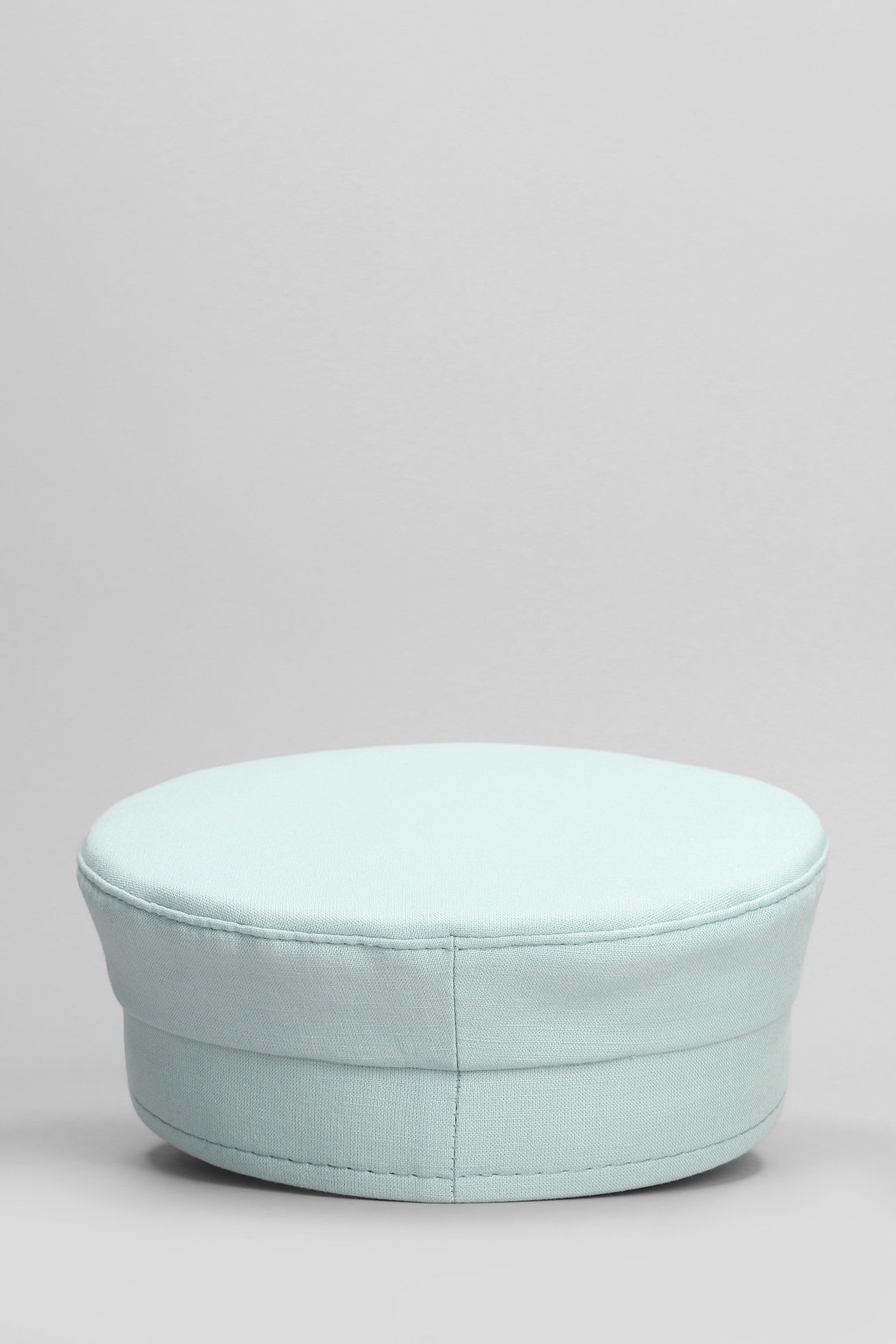 Ruslan Baginskiy Baker Boy Hats In Green Linen In Gray