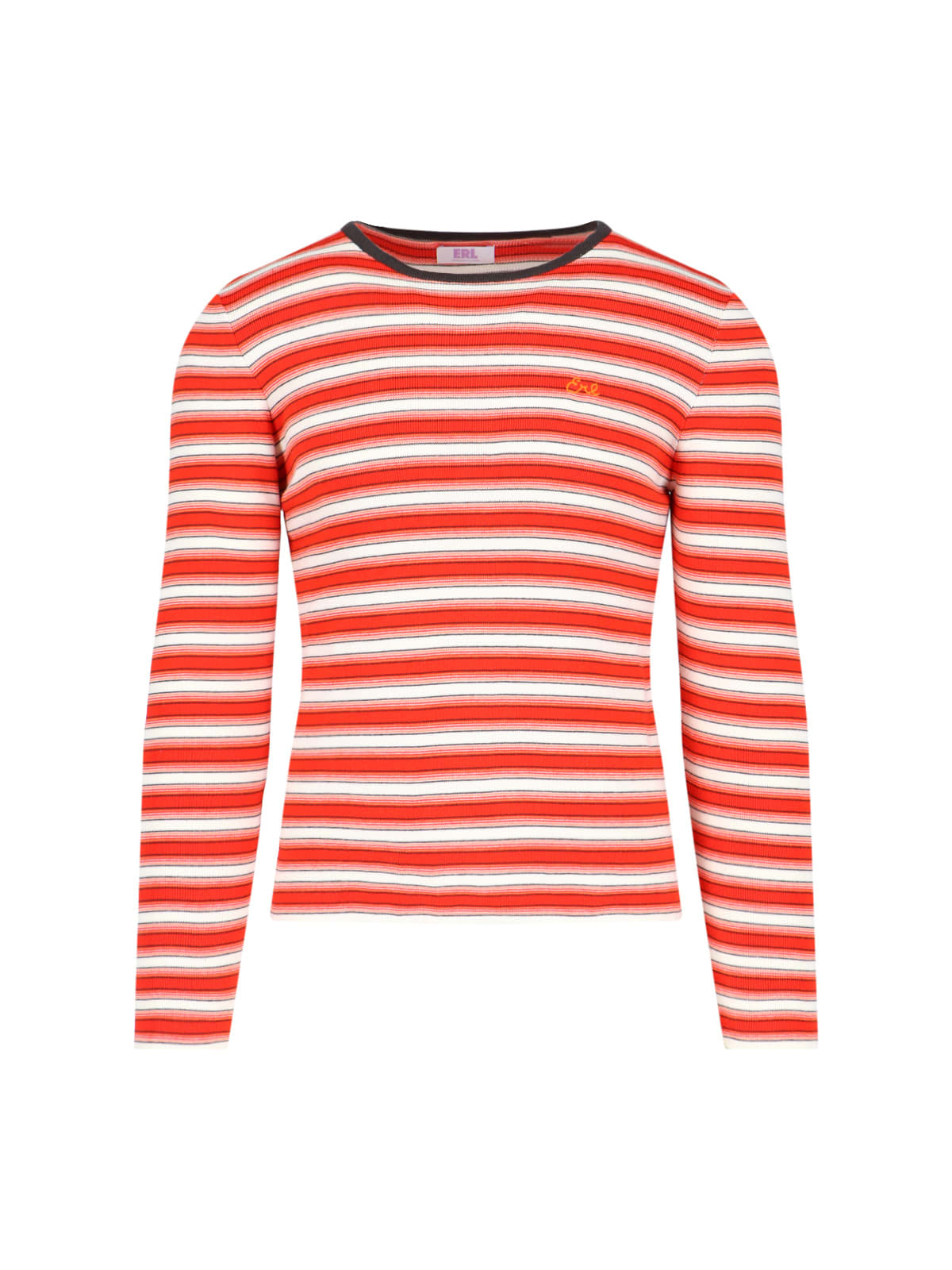 Erl Embroidered-logo Crew-neck Jumper In Red