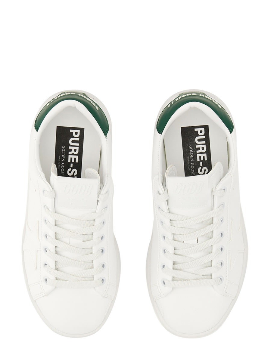 Shop Golden Goose Purestar Sneaker With Logo In White