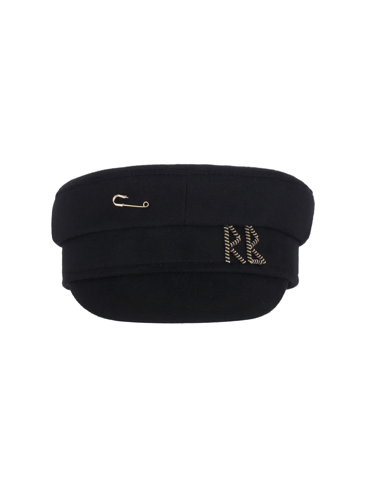 Ruslan Baginskiy Wool Hat With Baker Boy Brooch