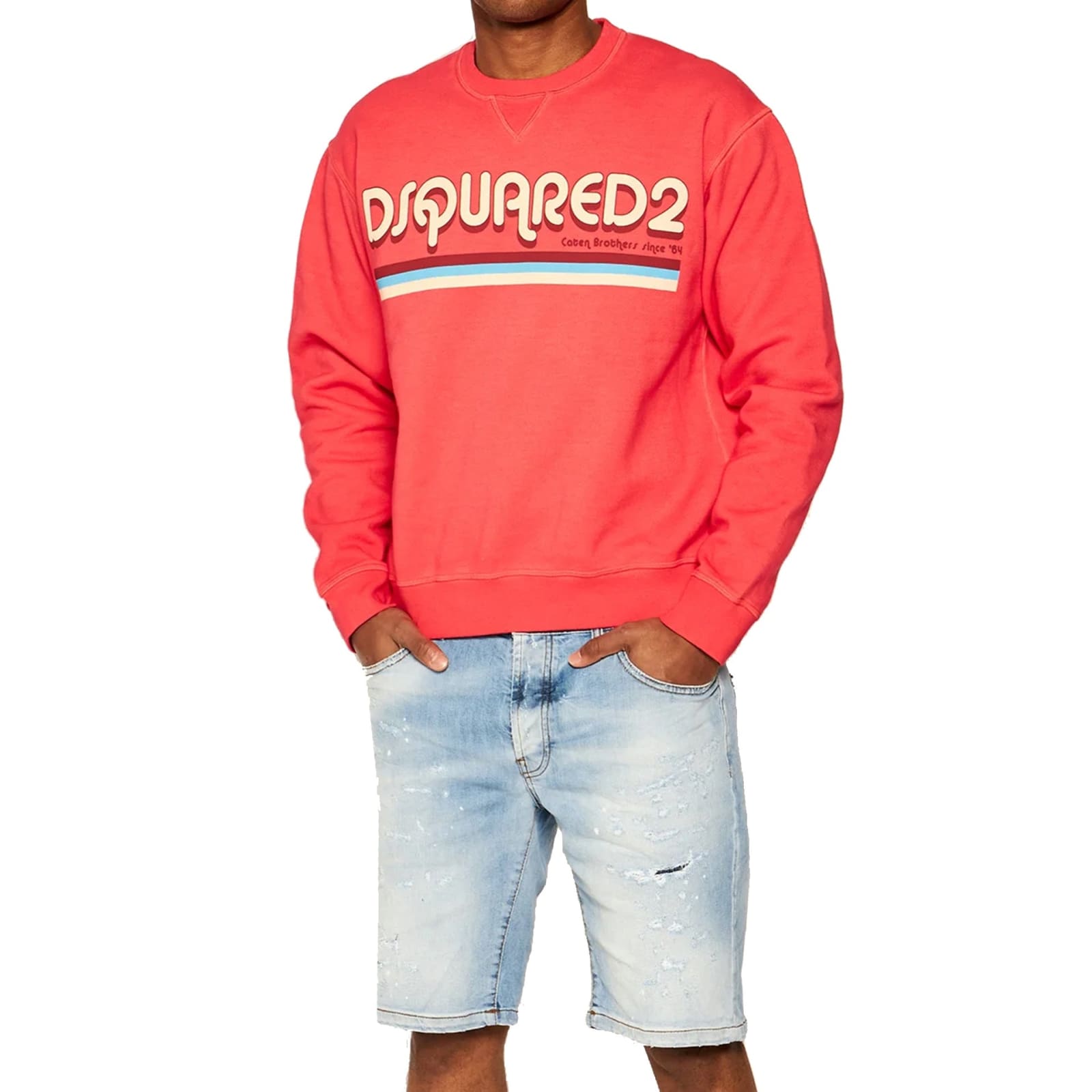 Shop Dsquared2 Cotton Logo Sweatshirt In Pink