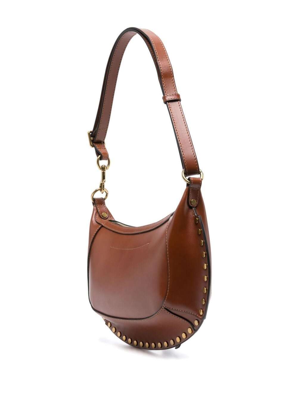 Isabel Marant Oskan Moon Leather Shoulder Bag In Brown