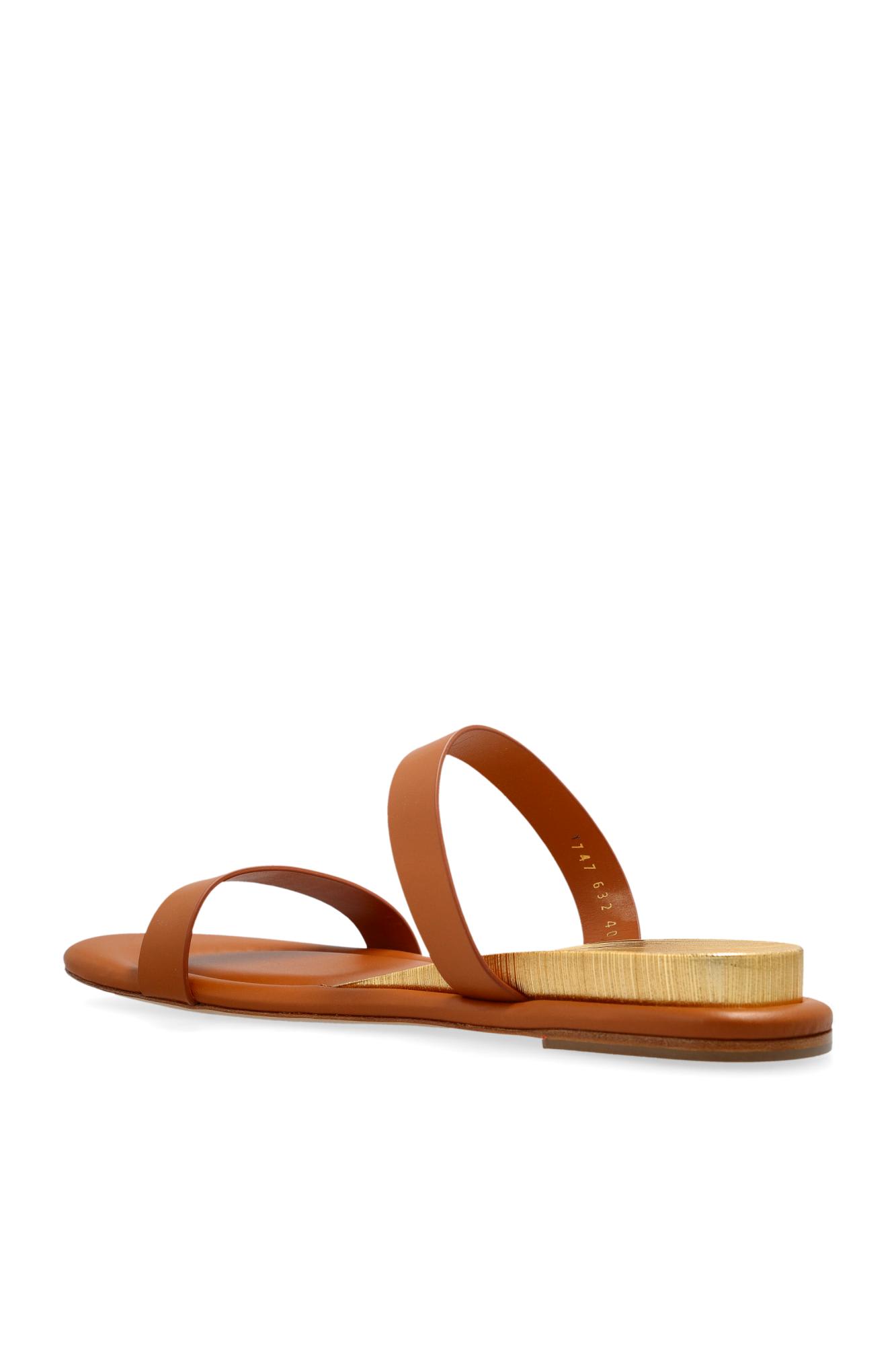Casadei Leather Slippers In Brown