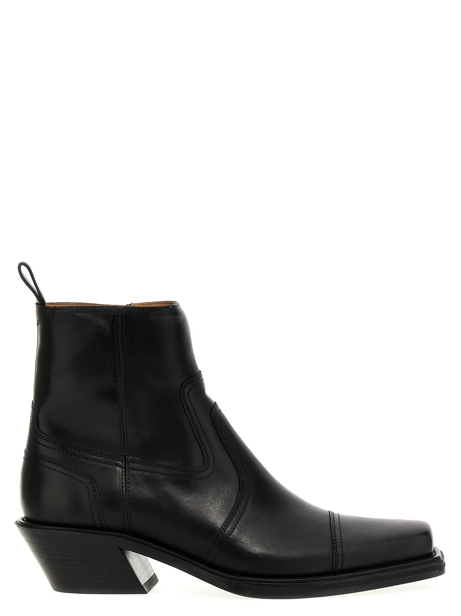 Shop Off-white Cowboy Cropped Ankle Boots In Black