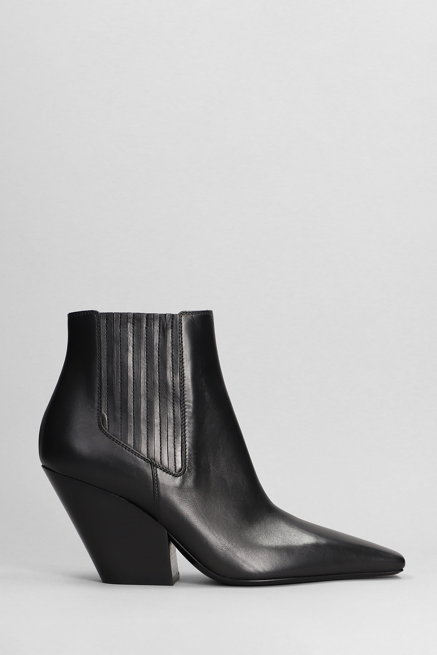 Shop Casadei Ankle Boots In Black Leather