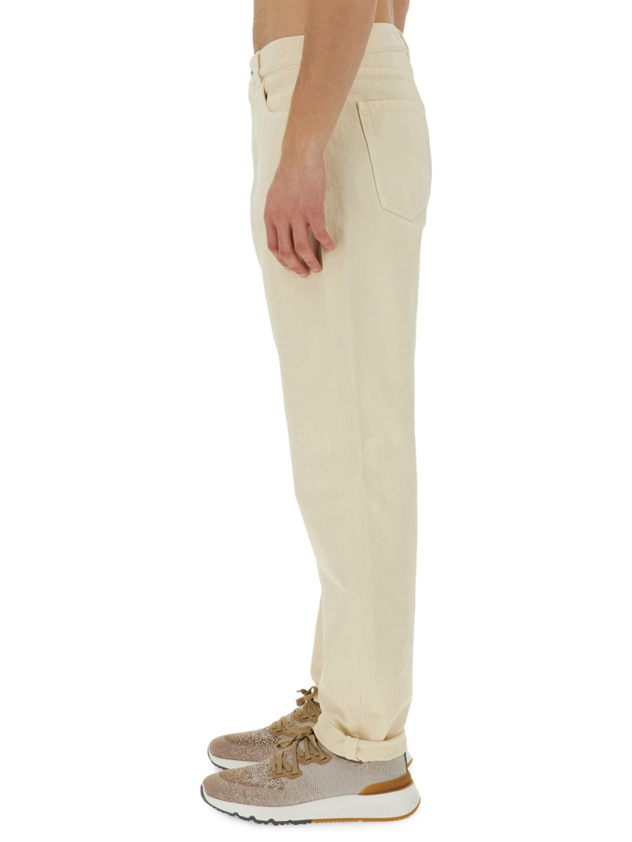 Shop Brunello Cucinelli Denim Pants In White