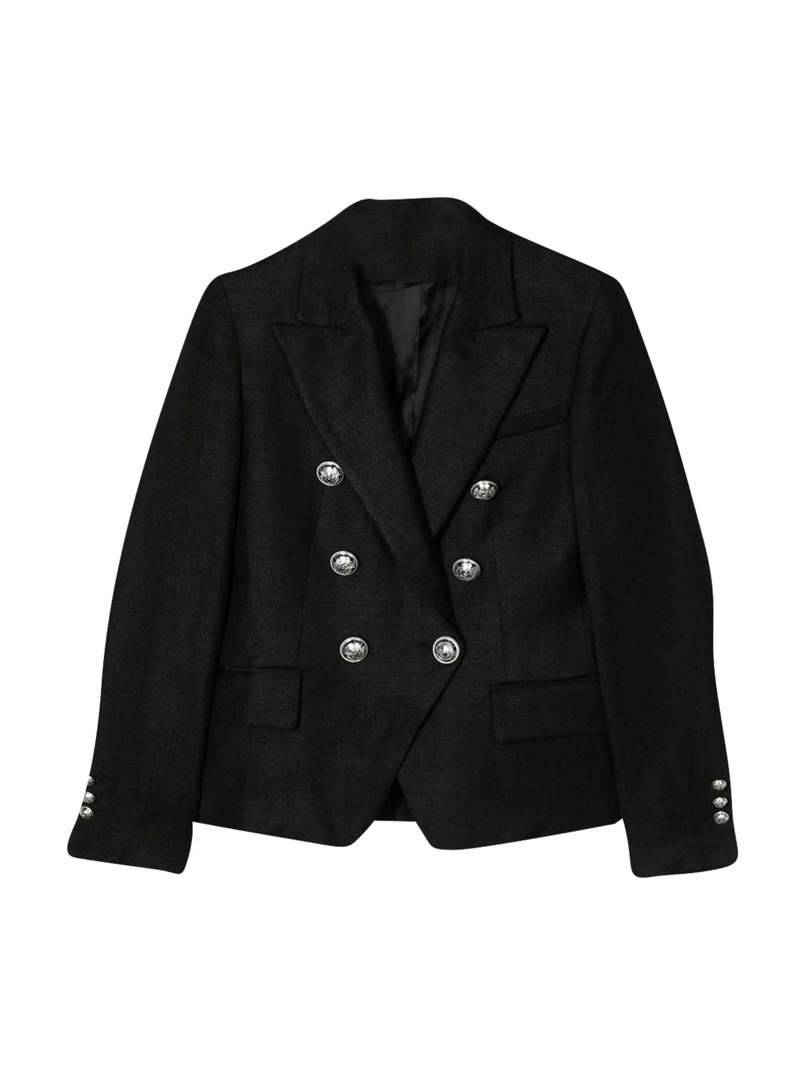 Balmain Black Blazer With Double-breasted