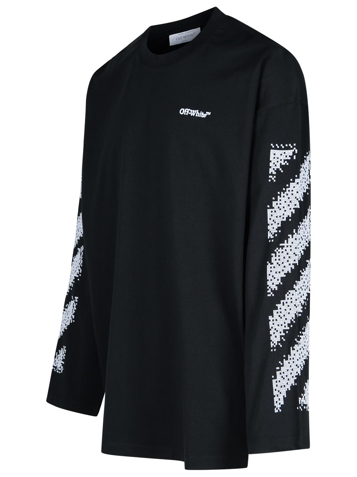 Shop Off-white Pixel Black Cotton T-shirt