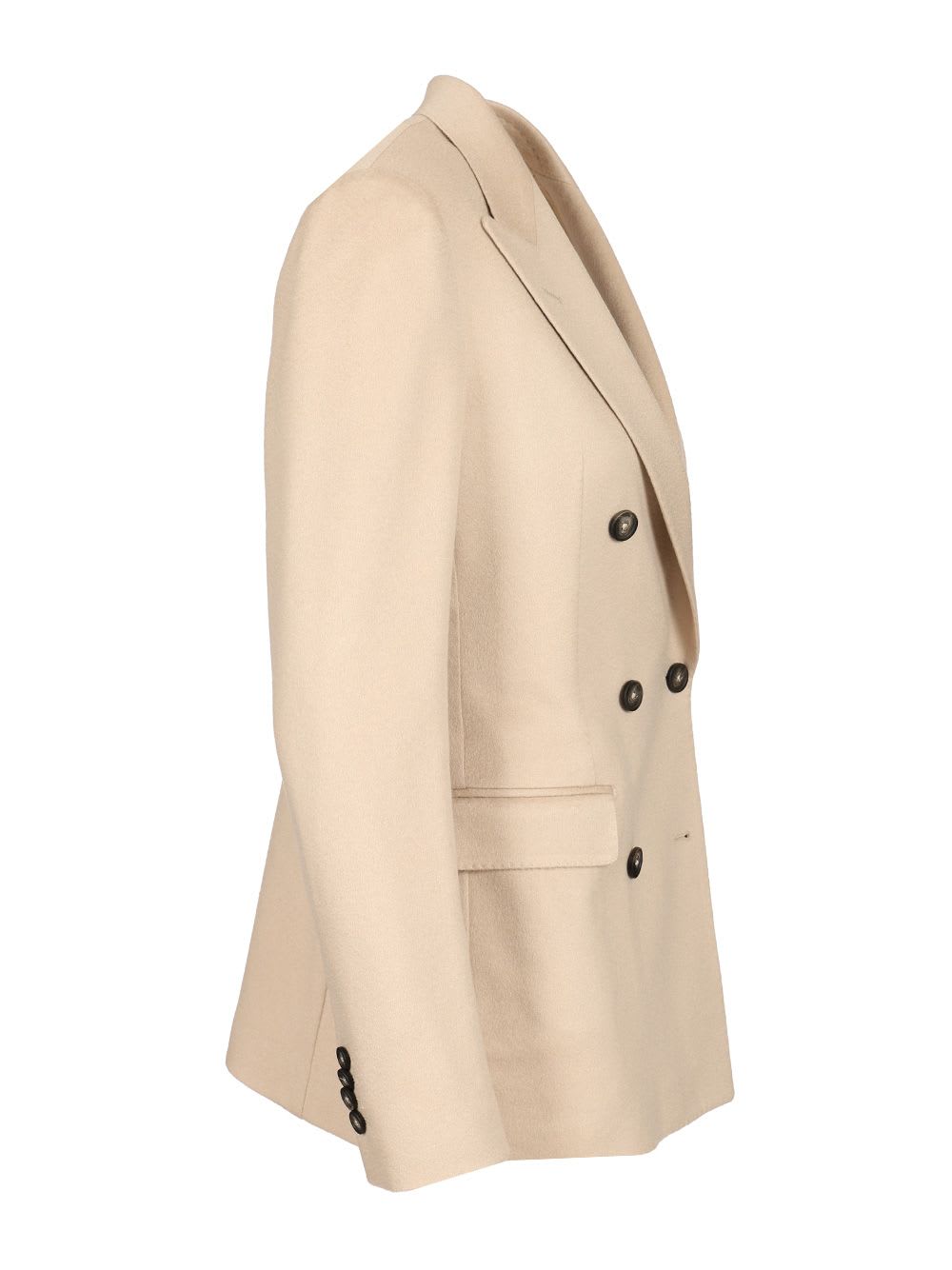 Tagliatore Paris Double-breasted Blazer In Nude