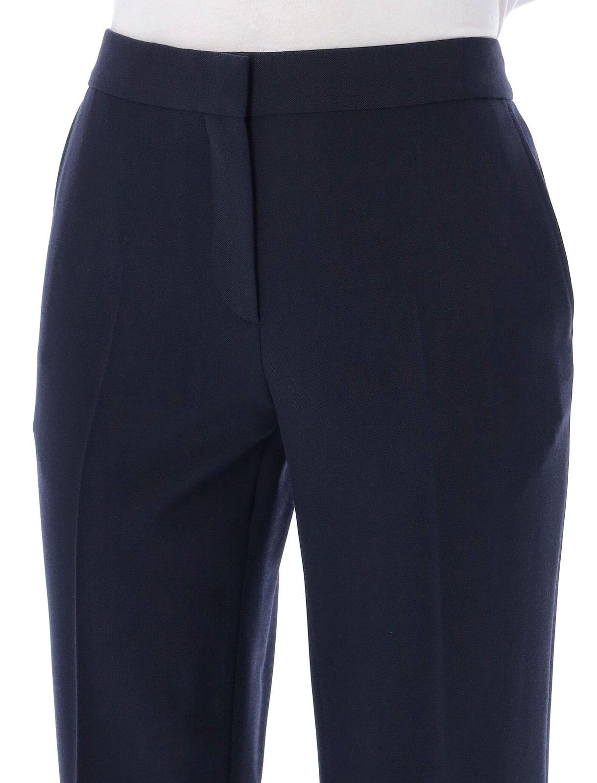 Shop Stella Mccartney Split Cuff Straight-leg Pants In Blu