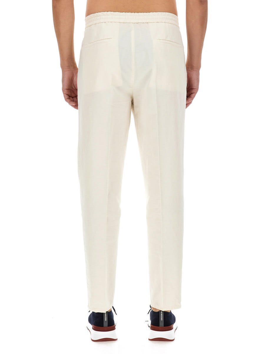 Shop Brunello Cucinelli Pants With Elastic In White