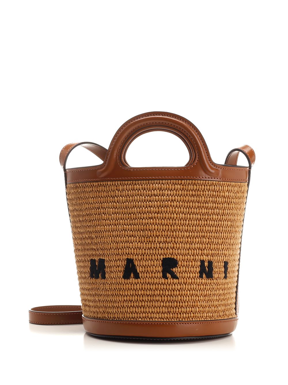 Shop Marni Tropicalia Mini Bag In Beige