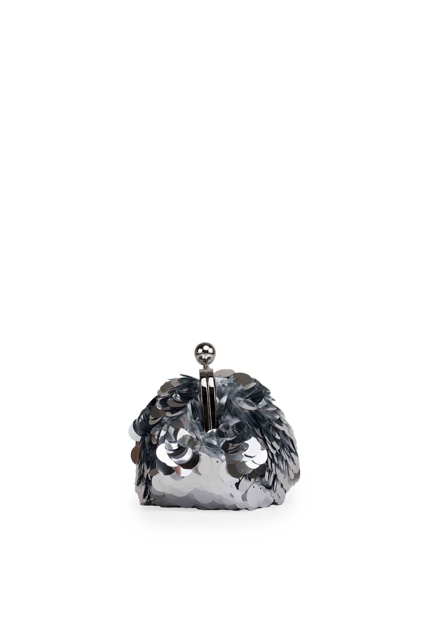 Weekend Max Mara Pasticcino Small Recital Bag With Sequins In Silver