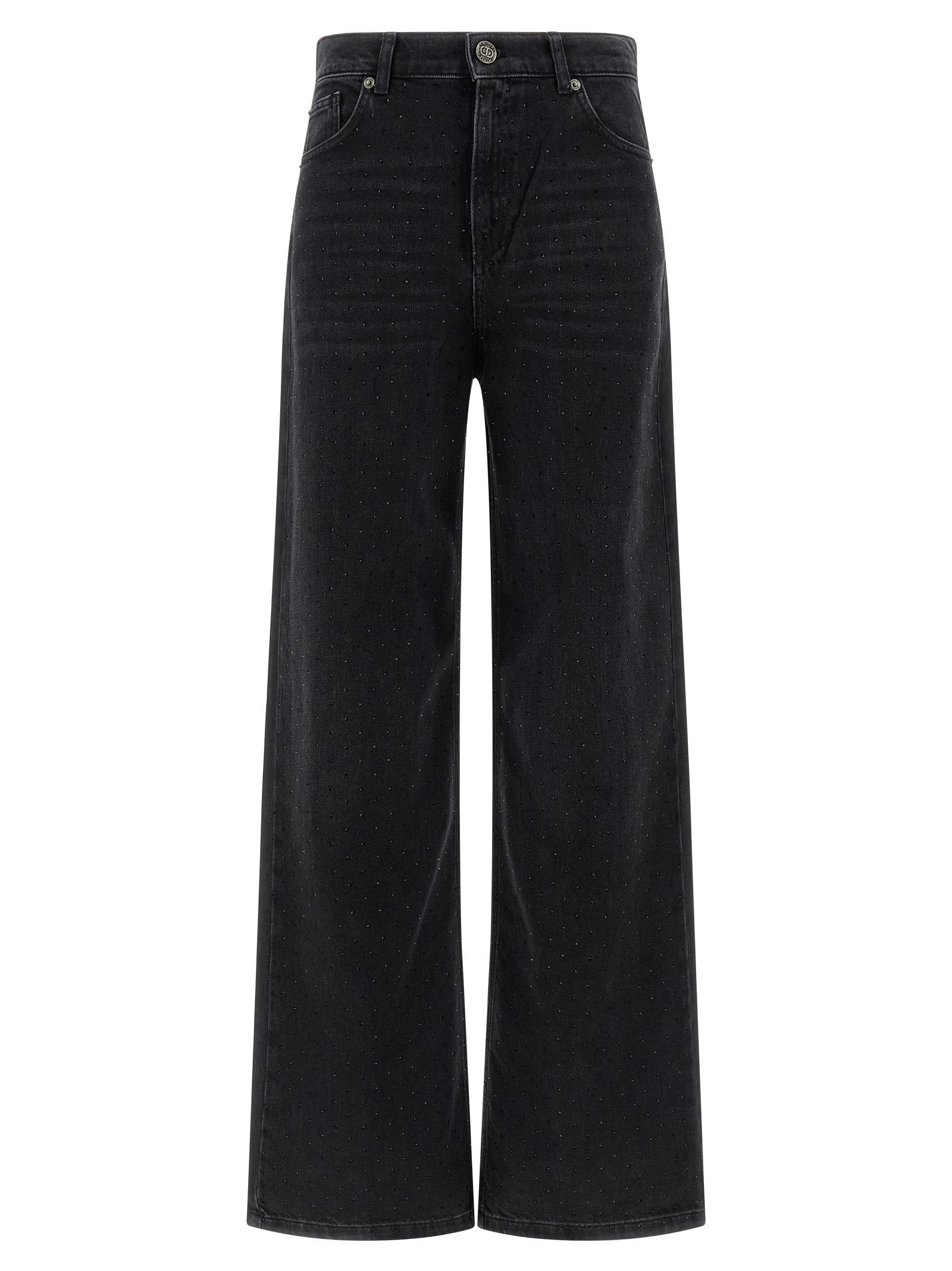 Twinset Crystal Jeans In Black