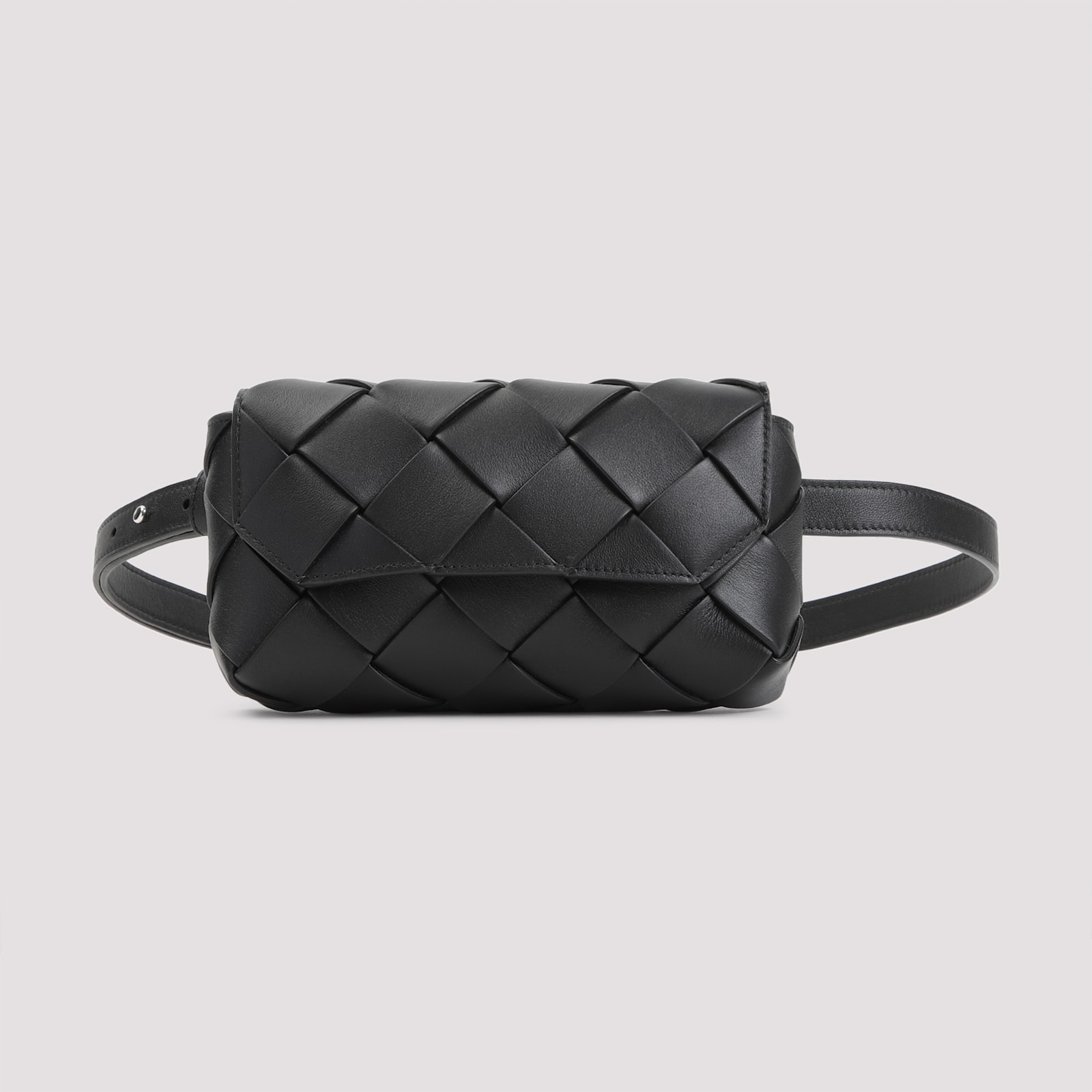 Bottega Veneta Diago Intrecciato Leather Belt Bag In Black