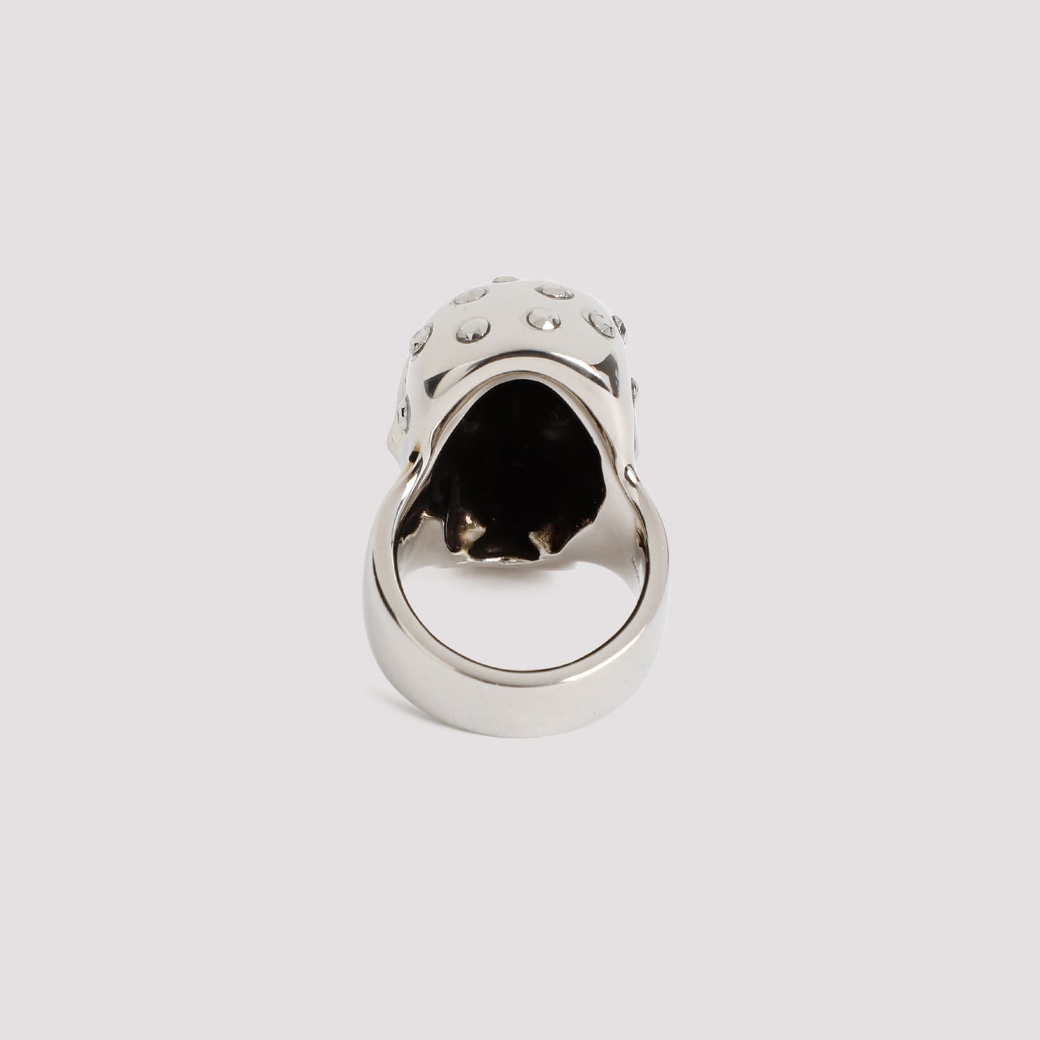 Shop Alexander Mcqueen Skull Ring In Gold