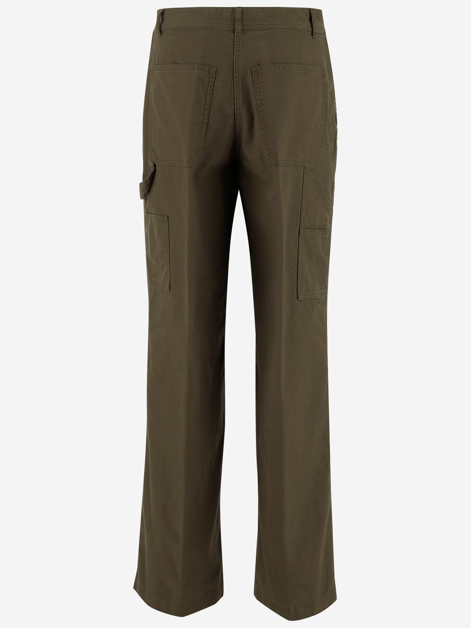 Aspesi Stretch Cotton Pants In Green