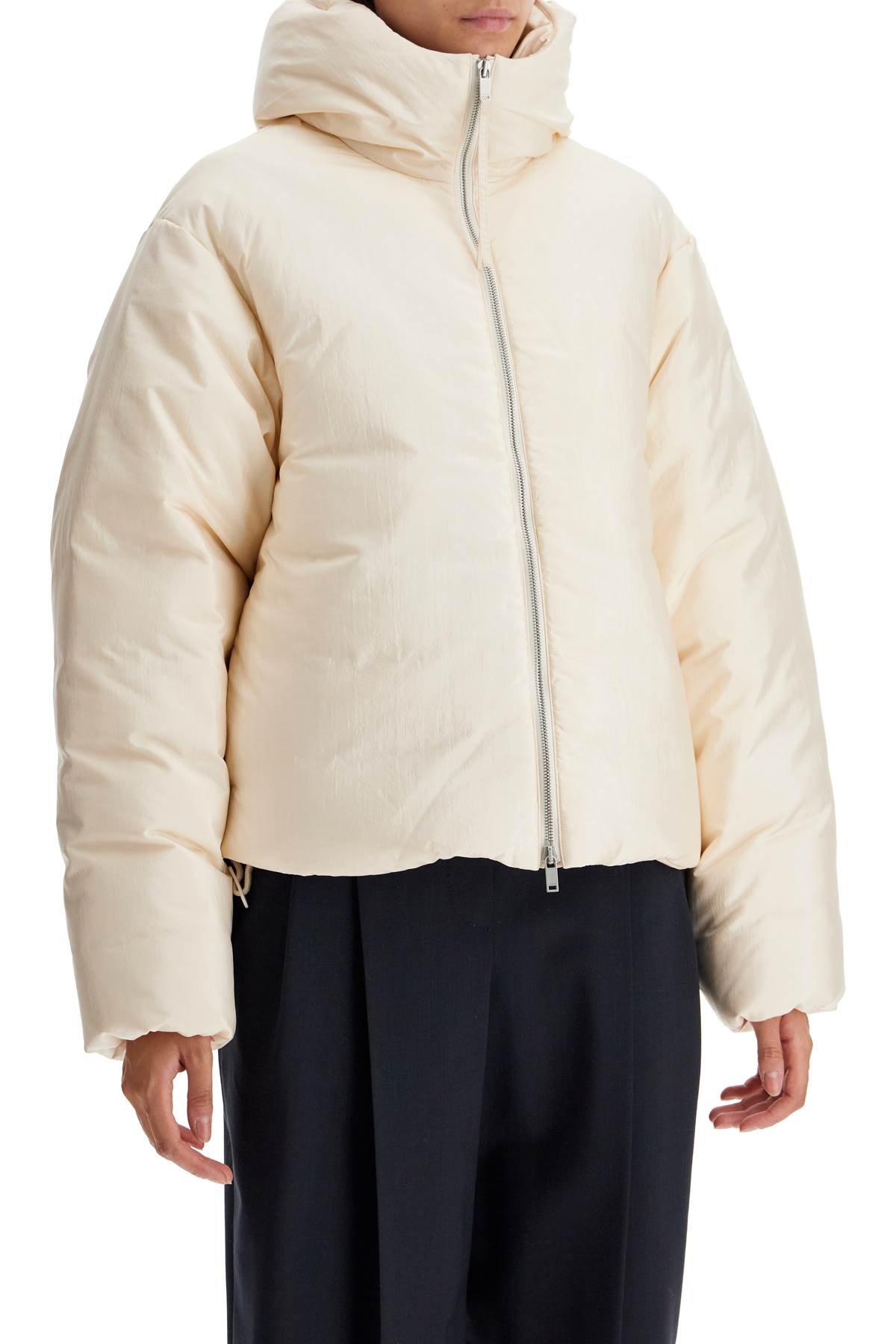 Shop Jil Sander Puffer In Beige Polyamide In Raw Cotton