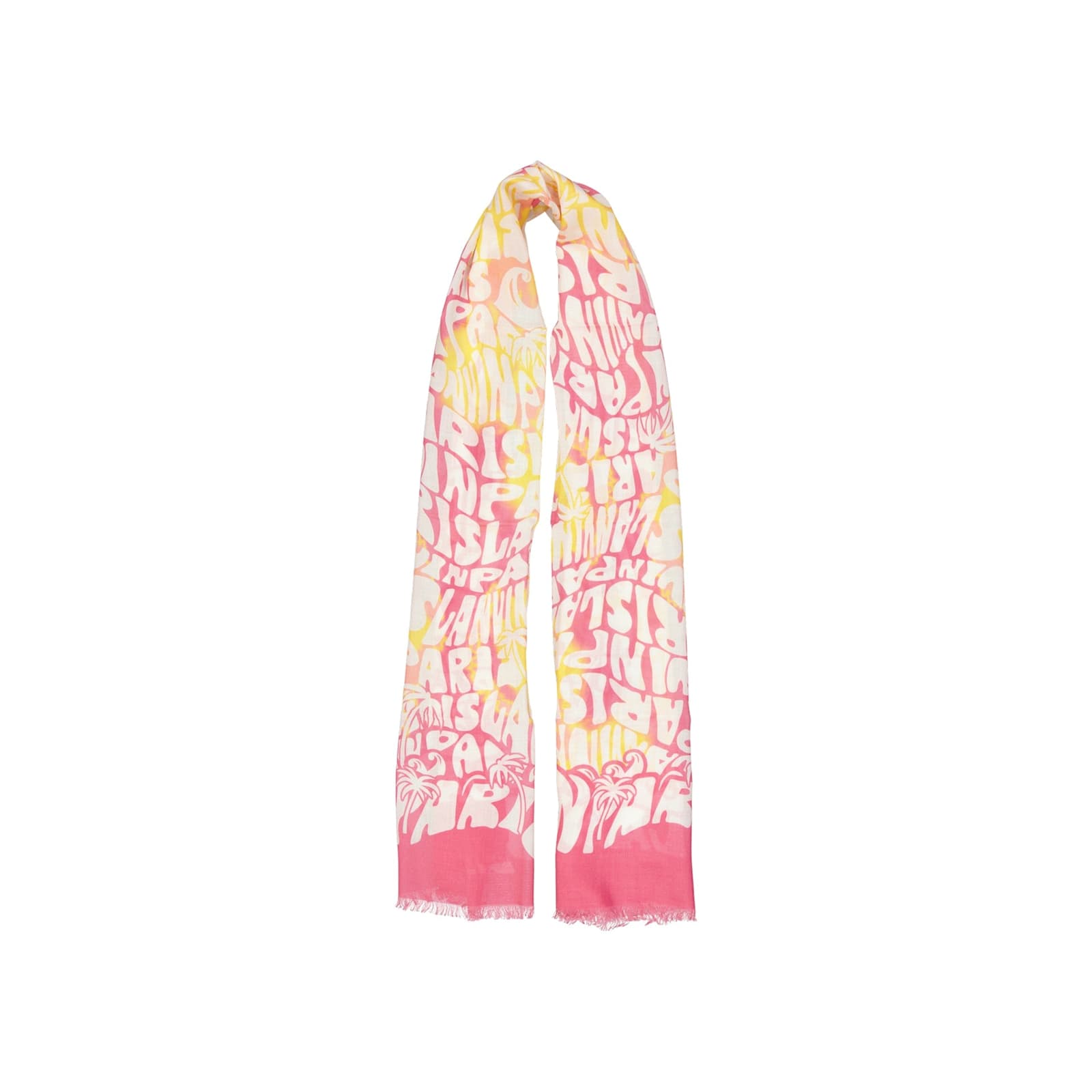 Shop Lanvin Wool Printed Scarf In Pink