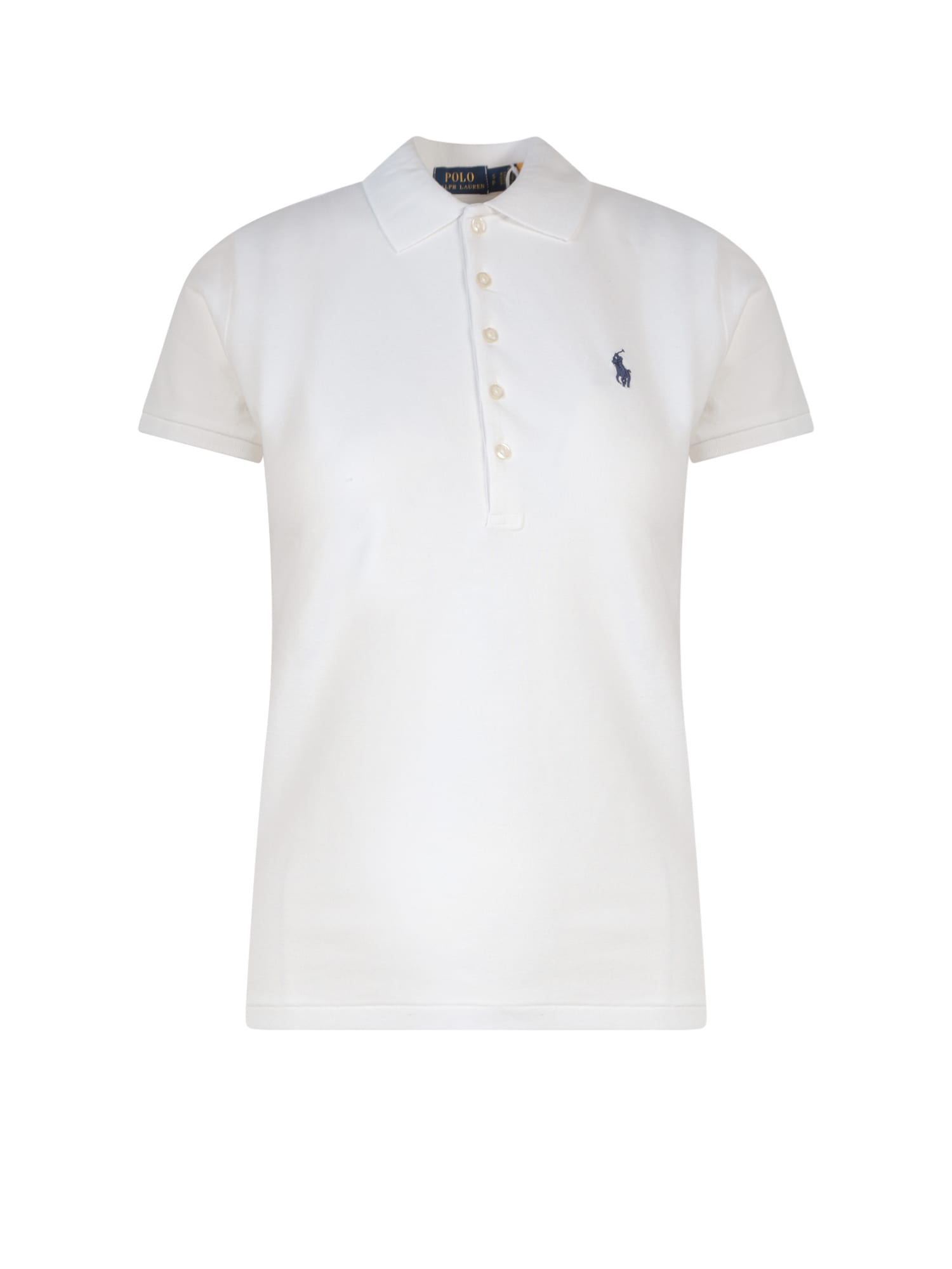 Shop Polo Ralph Lauren Polo Shirt  In White