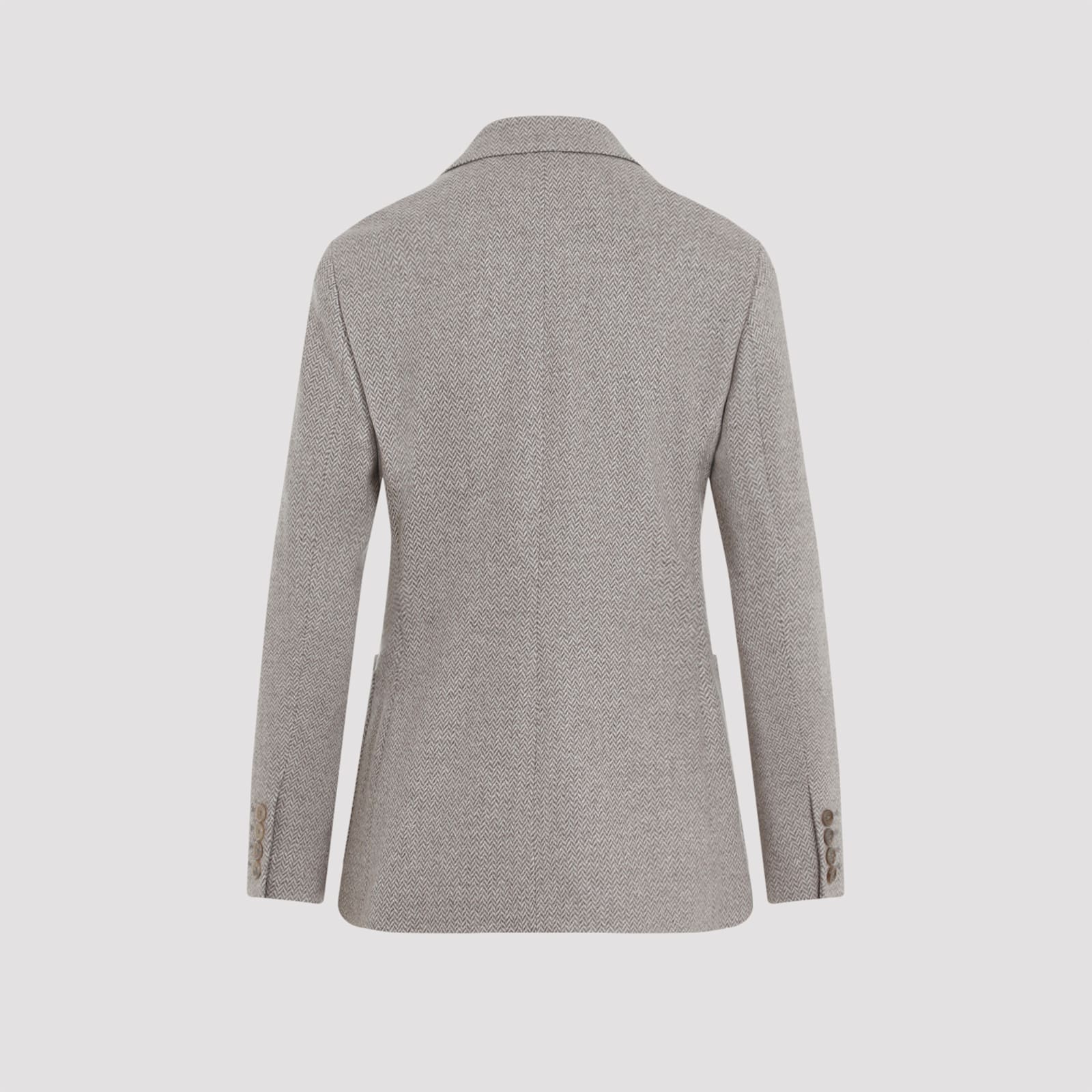 Shop Ralph Lauren Herringbone Hailey Jacket In Taupe Melange