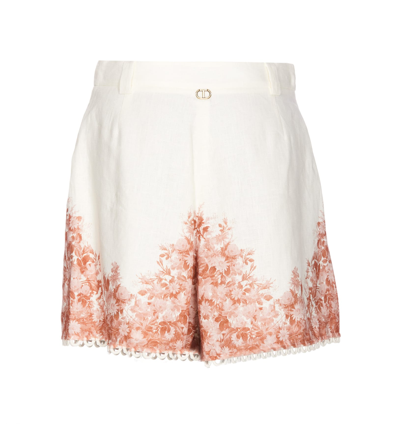 Shop Twinset Shorts In White