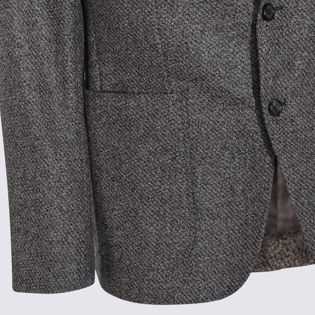 Canali Two-button Single-breasted Blazer In Gray