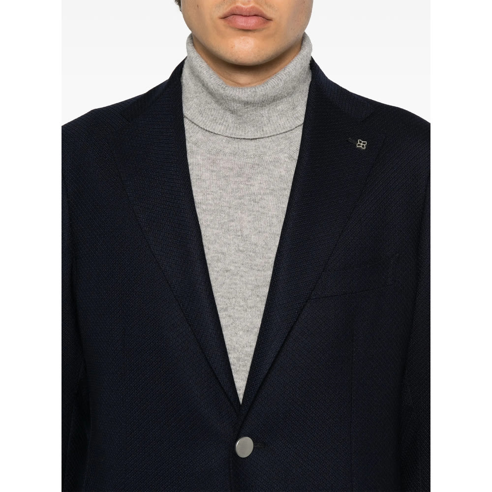 Tagliatore Single-breasted Blazer In Blue