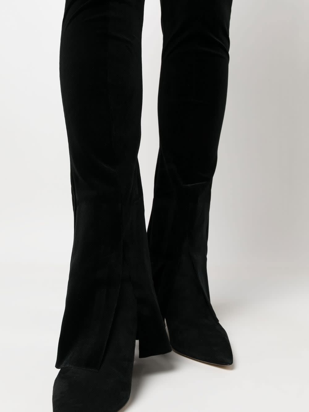 Norma Kamali Velvet Leggings In Black