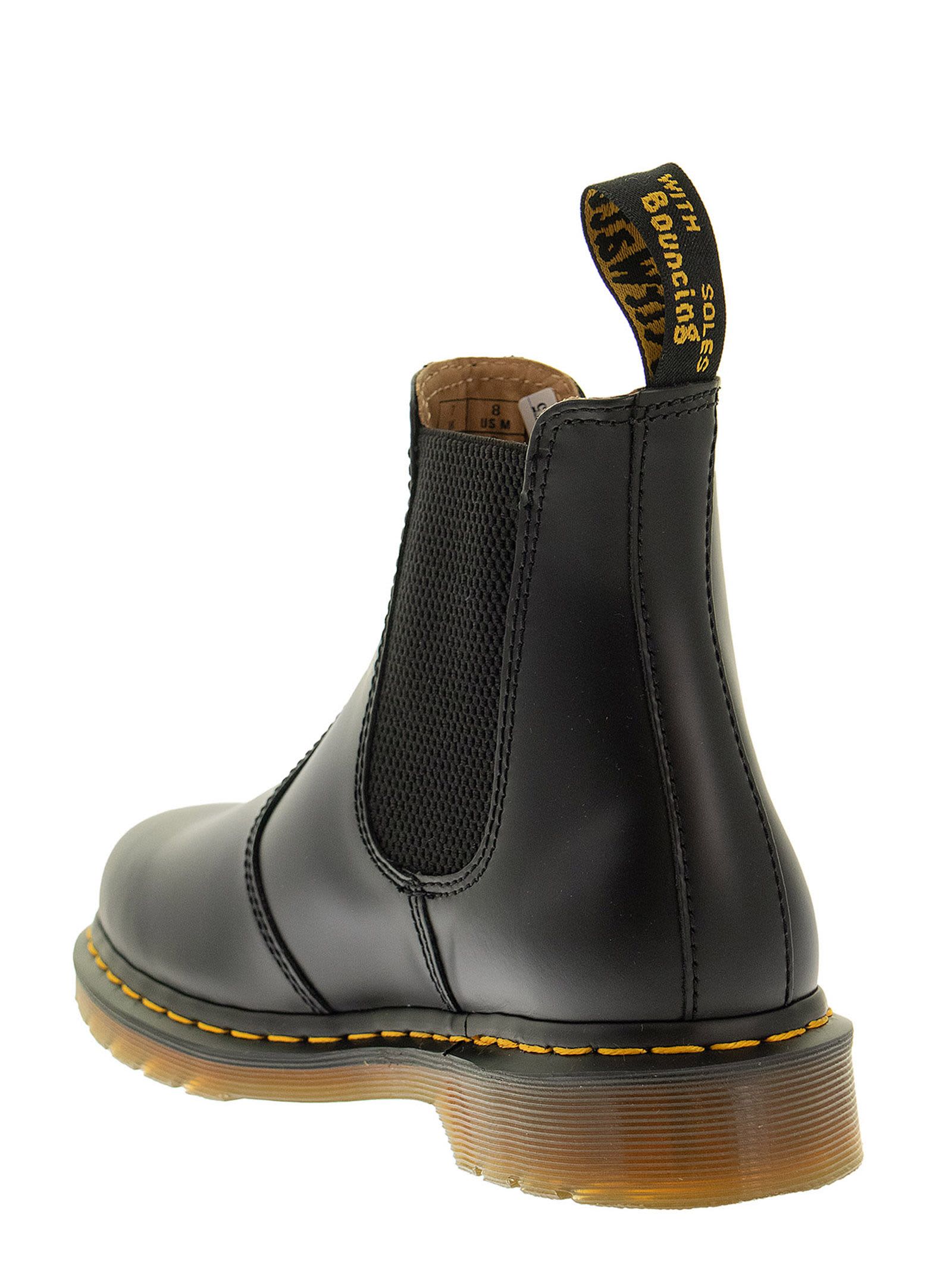 Dr. Martens Chelsea 2976 Black Leather Boots In Black