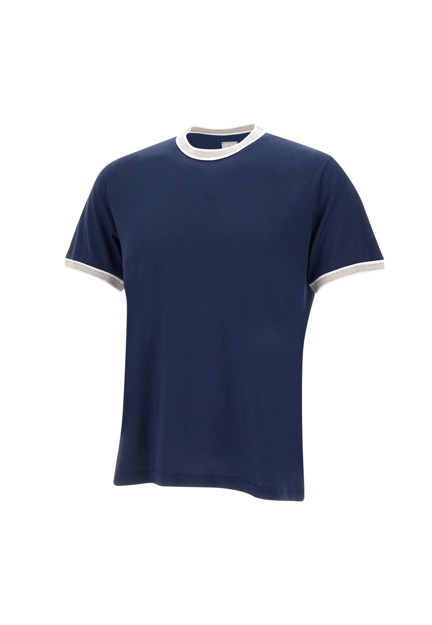 Shop Eleventy Cotton T-shirt In Blue