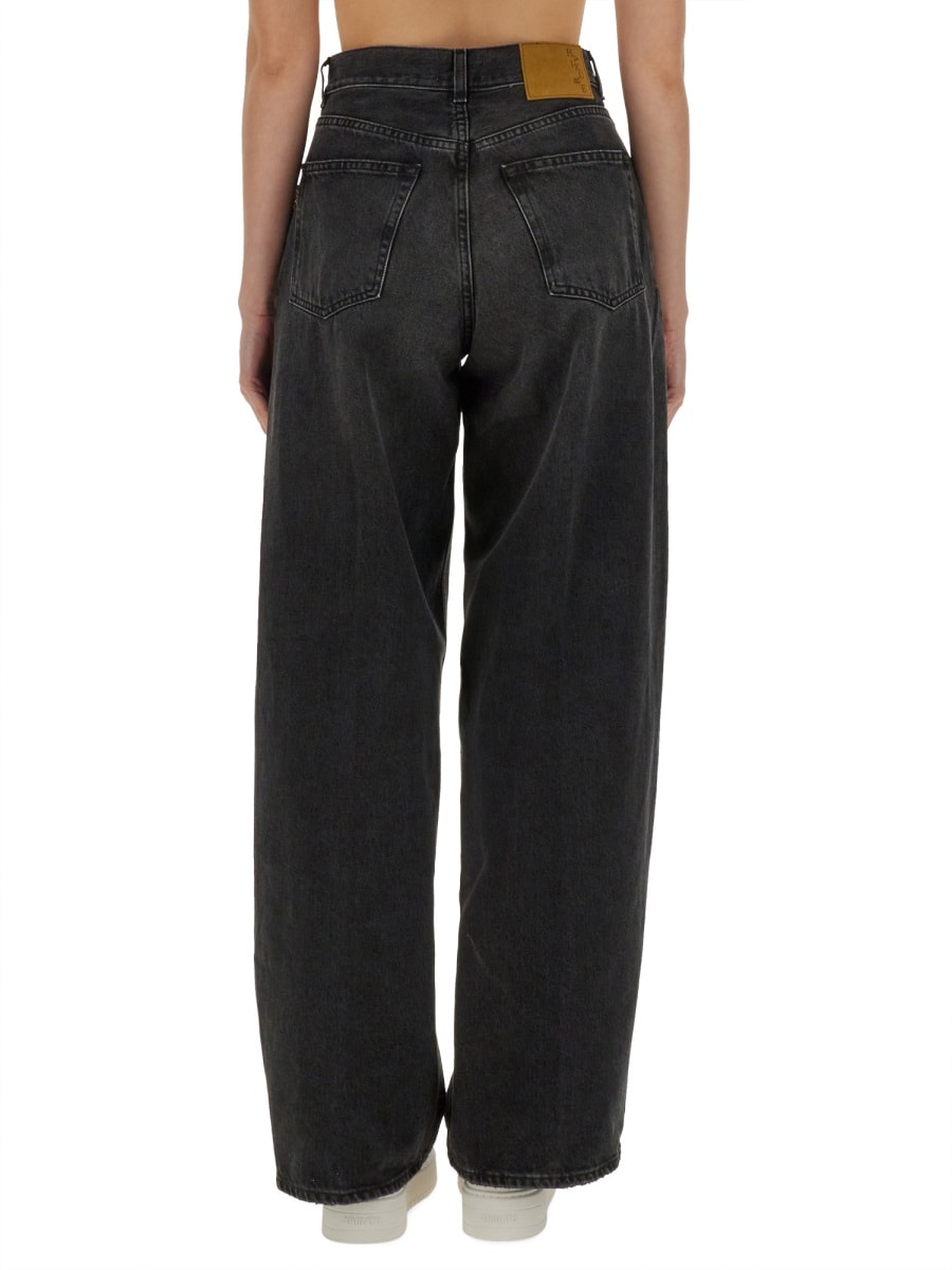 Haikure Denim Wide-leg Jeans In Black