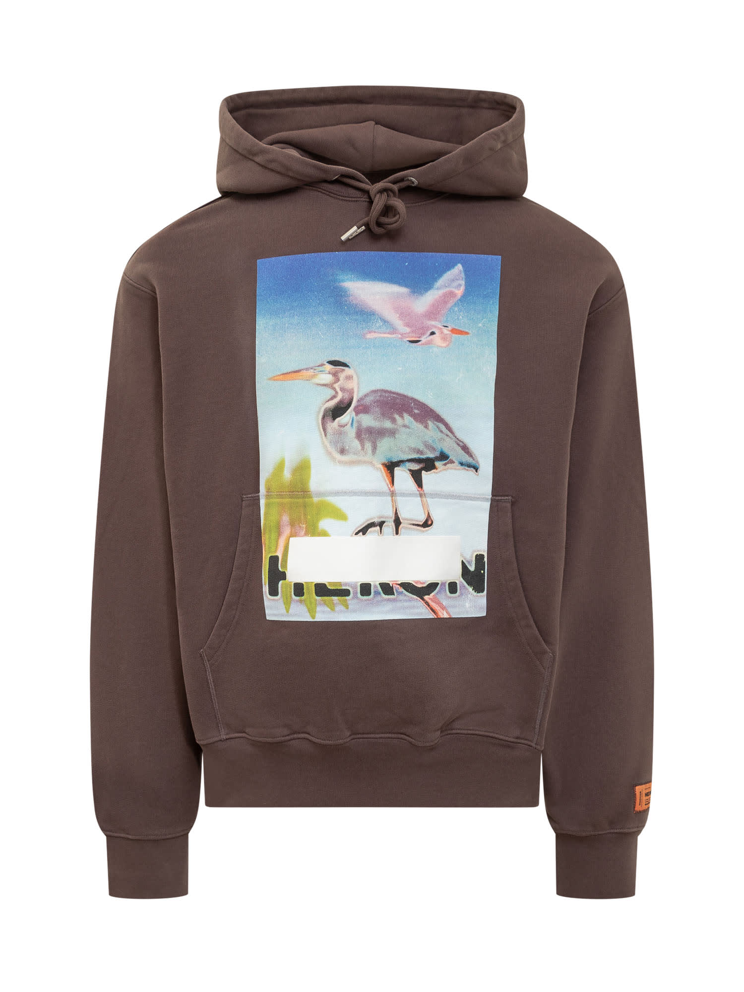 Shop Heron Preston Hoodie With Print In Brown