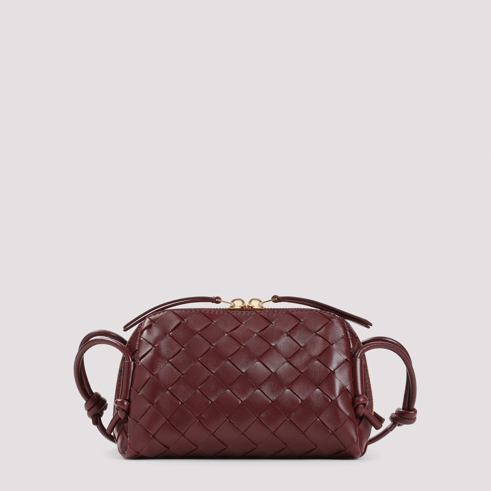 Bottega Veneta Leather Concert Bag In Barolo Gold