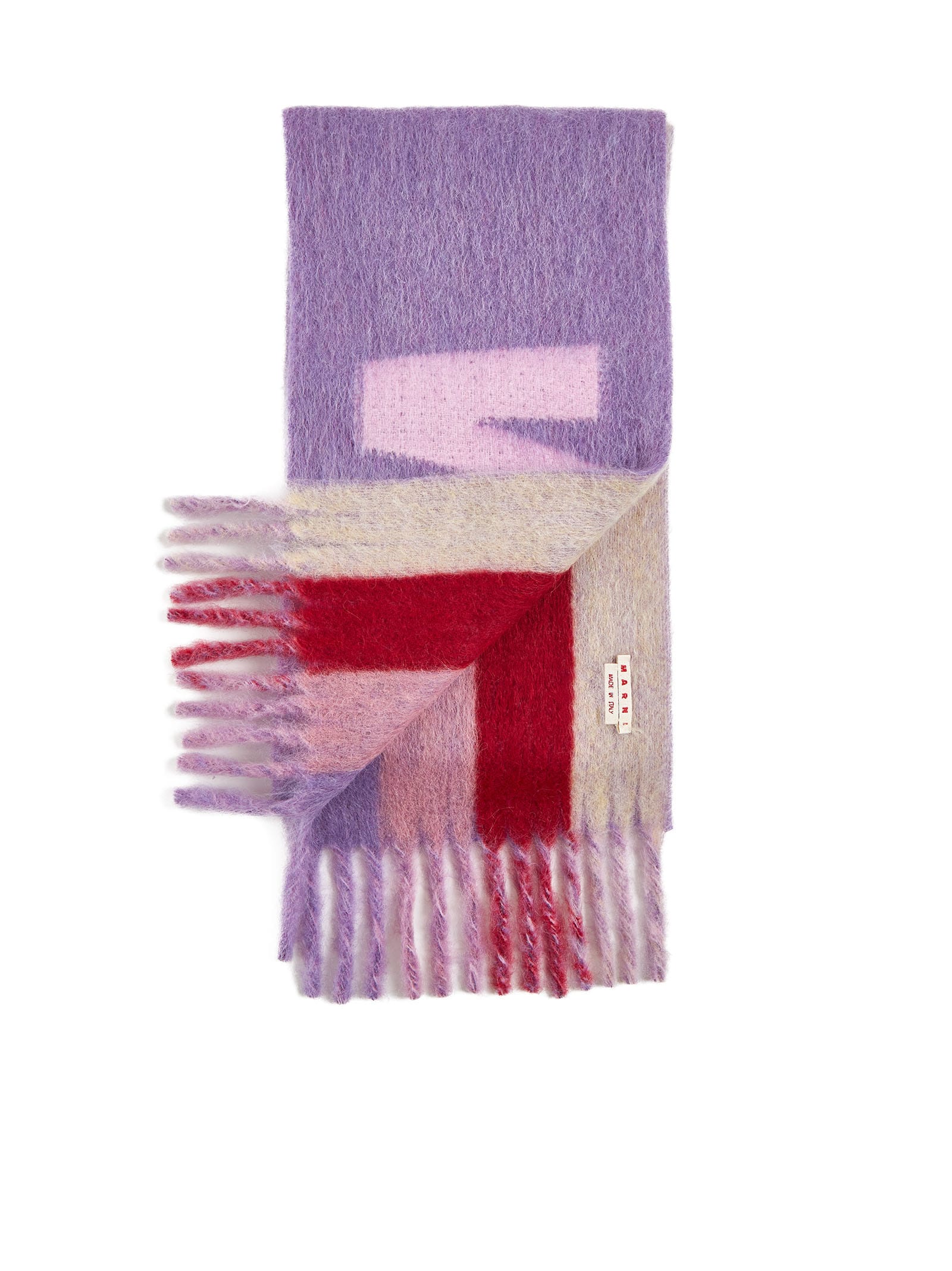 Shop Marni Scarf In Prune Violet