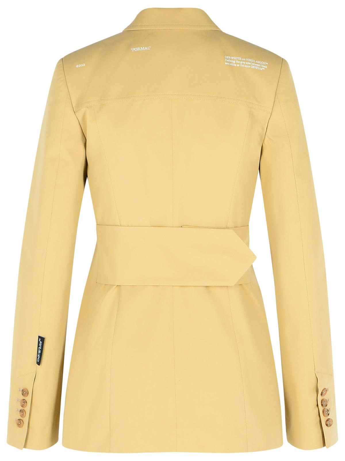 Off-white 'toybox' Jacket Featuring Belted Waist In Beige
