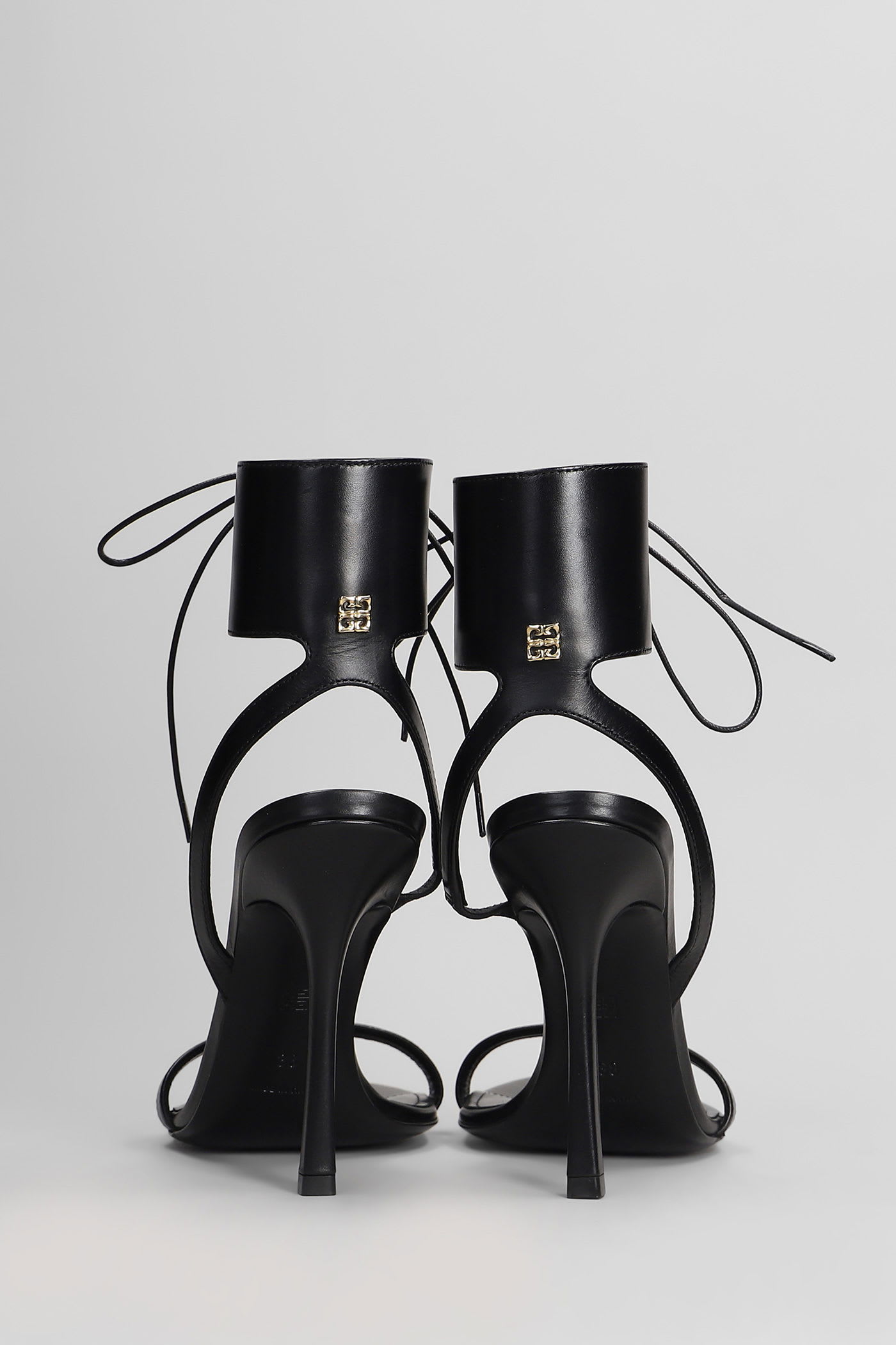 Givenchy 4g Liquid Lace-up Heeled Sandals In Leather