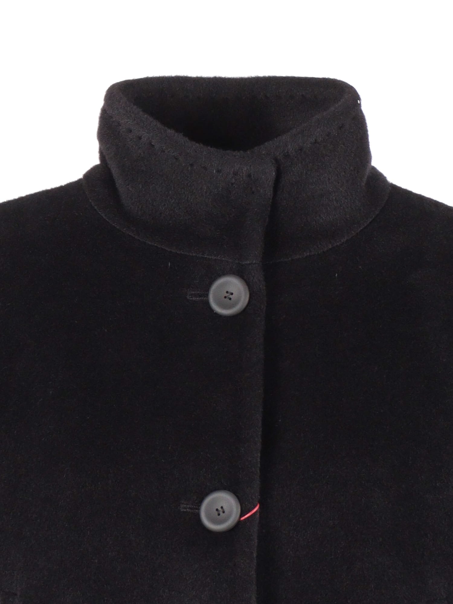 Max Mara Caladio Buttoned Jacket In Black