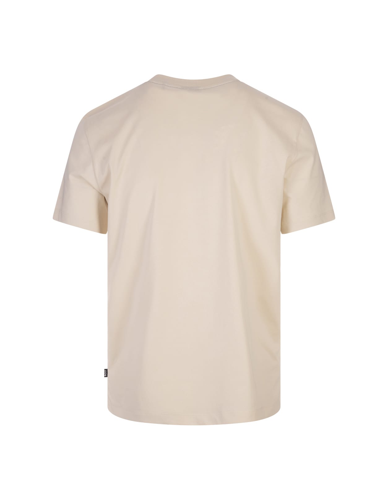 Shop Hugo Boss Beige T-shirt With Rubber Printed Logo In Brown